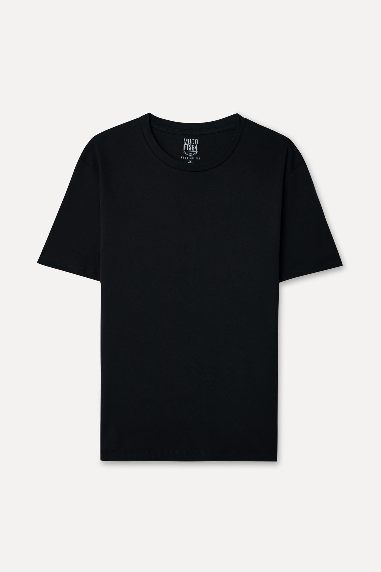 Erkek Siyah Bisiklet Yaka T-Shirt
