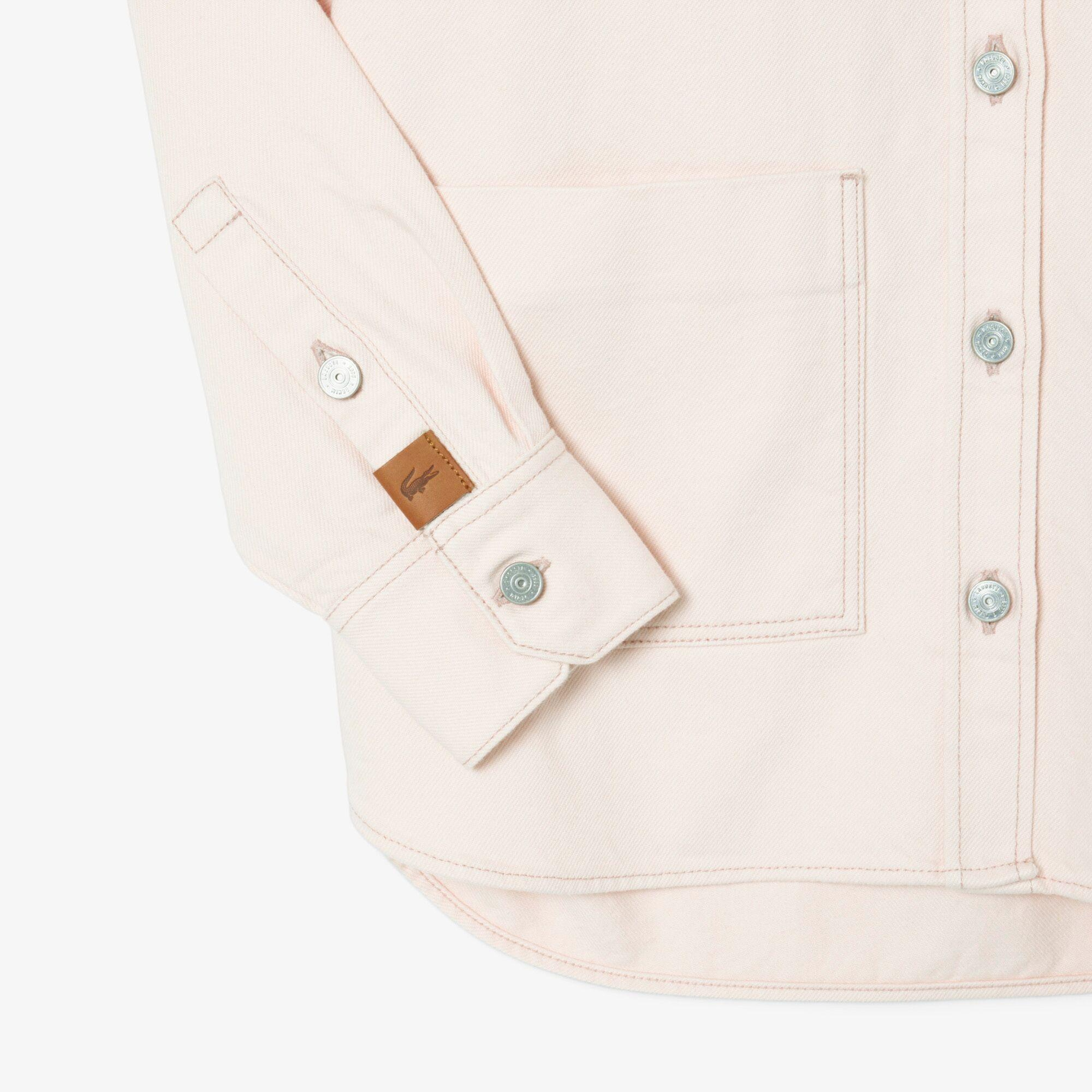 Lacoste Kadın Relaxed Fit Denim Pembe Ceket