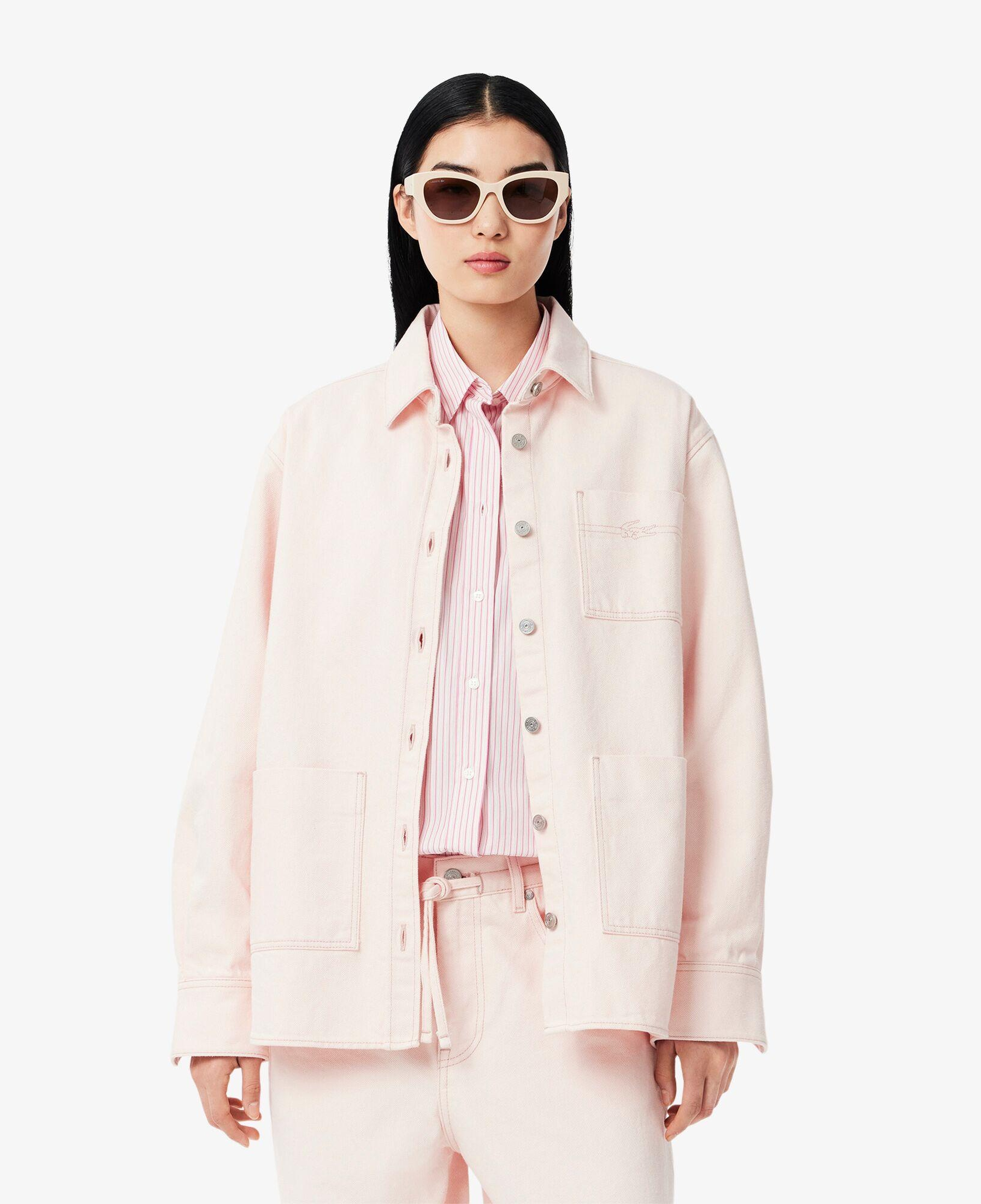 Lacoste Kadın Relaxed Fit Denim Pembe Ceket