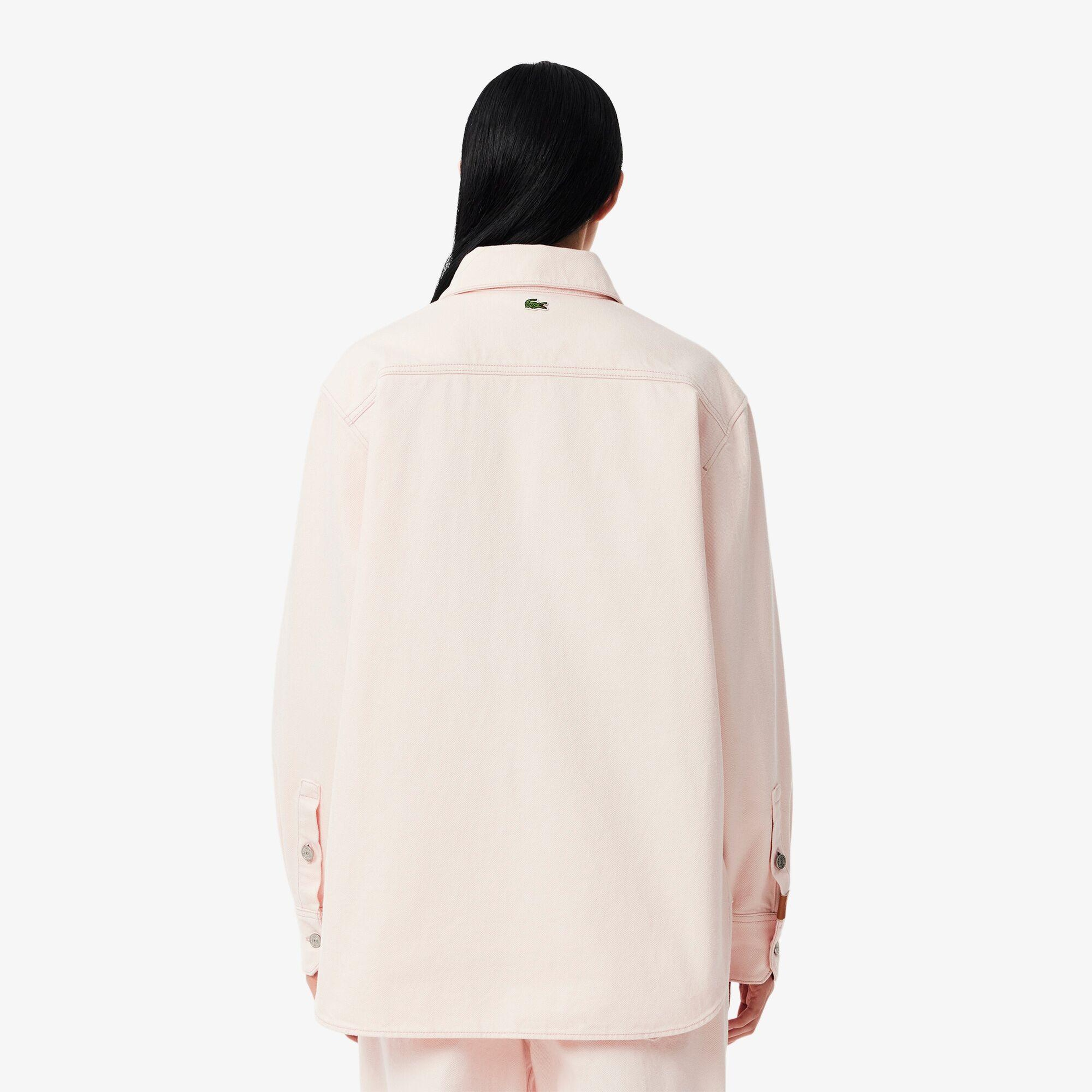 Lacoste Kadın Relaxed Fit Denim Pembe Ceket