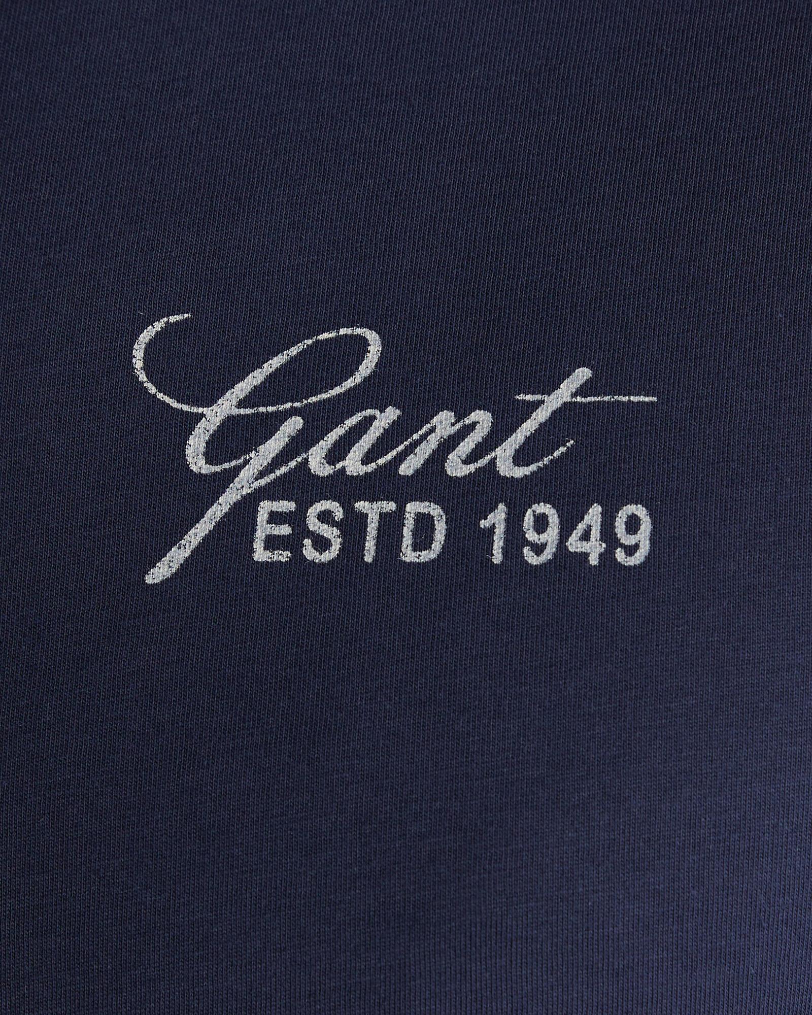 GANT Erkek Lacivert Regular Fit T-Shirt