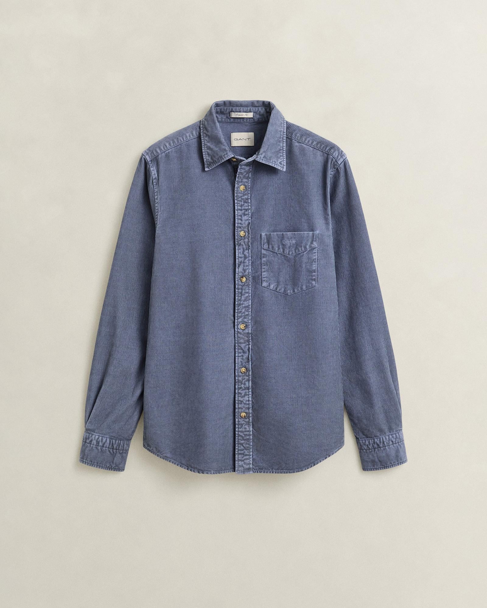GANT Erkek Mavi Regular Fit %100 Pamuk Gömlek