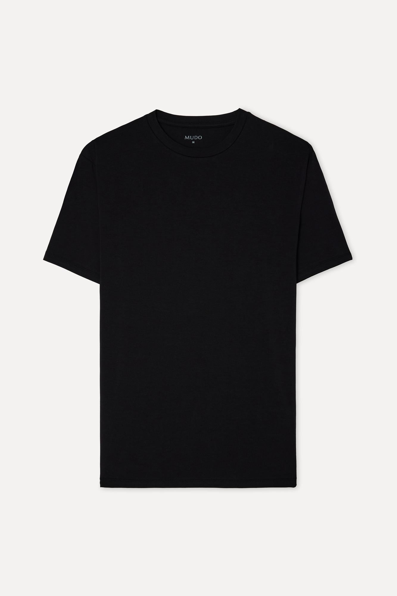 Erkek Siyah Bisiklet Yaka T-Shirt