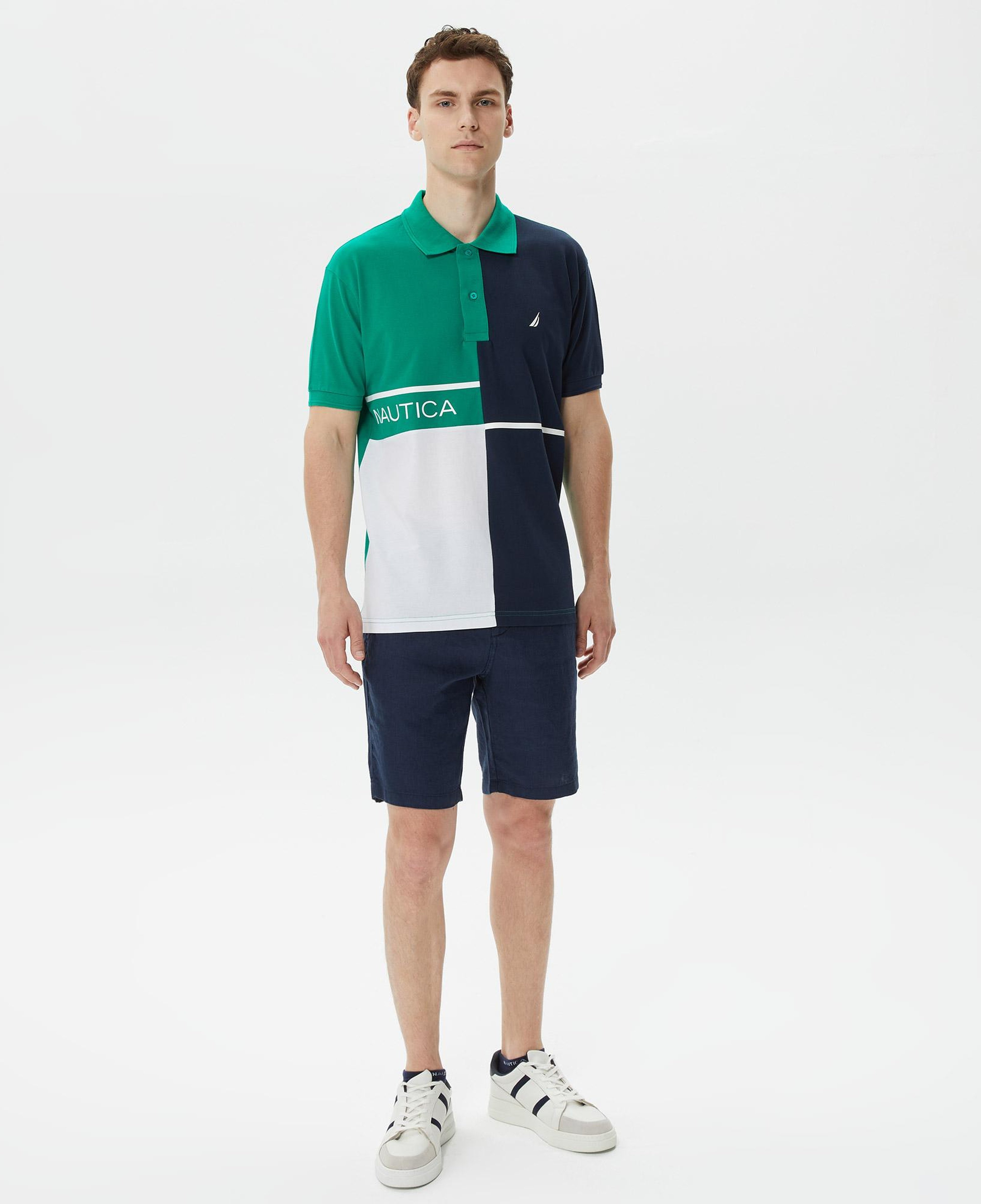 Nautica Erkek Lacivert Keten Bermuda