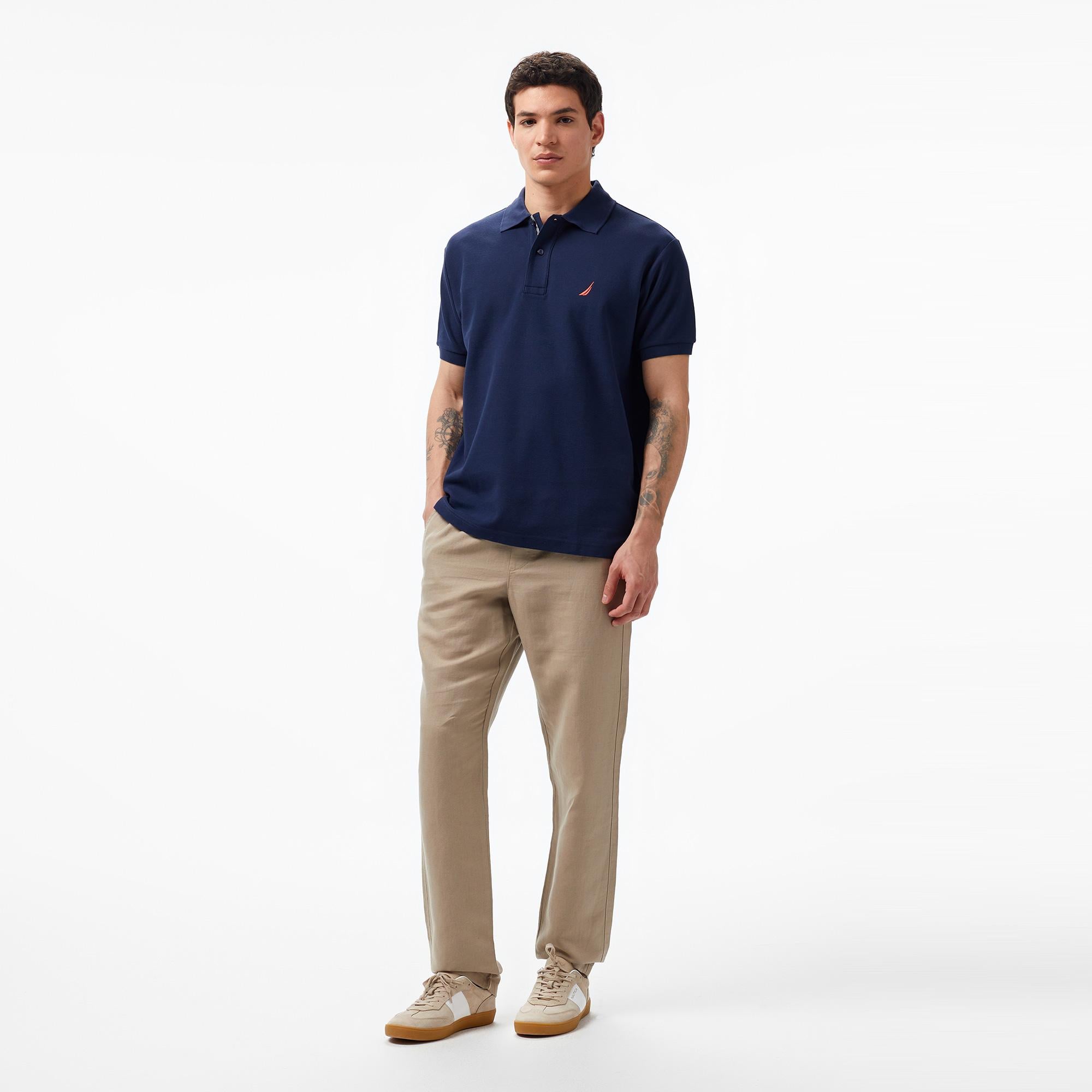 Nautica Erkek Lacivert Classic Fit Kısa Kollu Polo Yaka T-Shirt