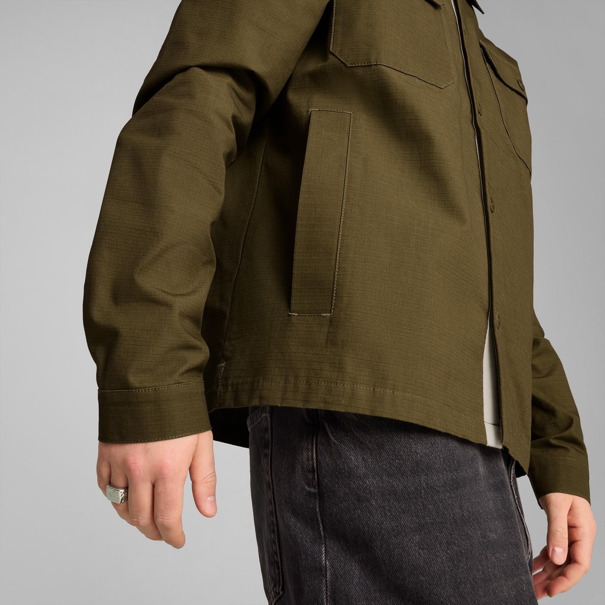 Puma Mmq Ripstop Over Erkek Haki Ceket
