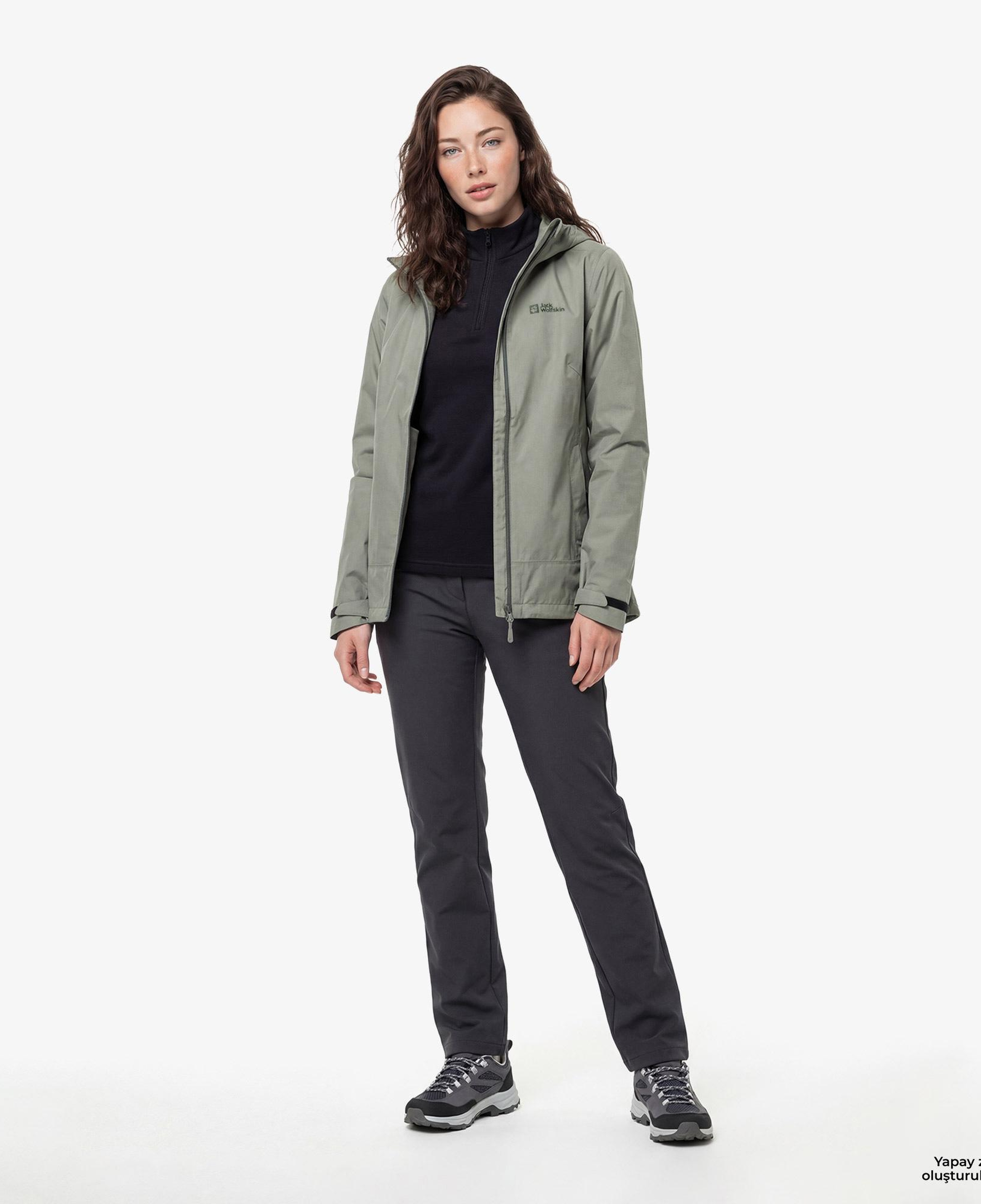Jack Wolfskin Moonrise 3in1 Kadın Mor Ceket