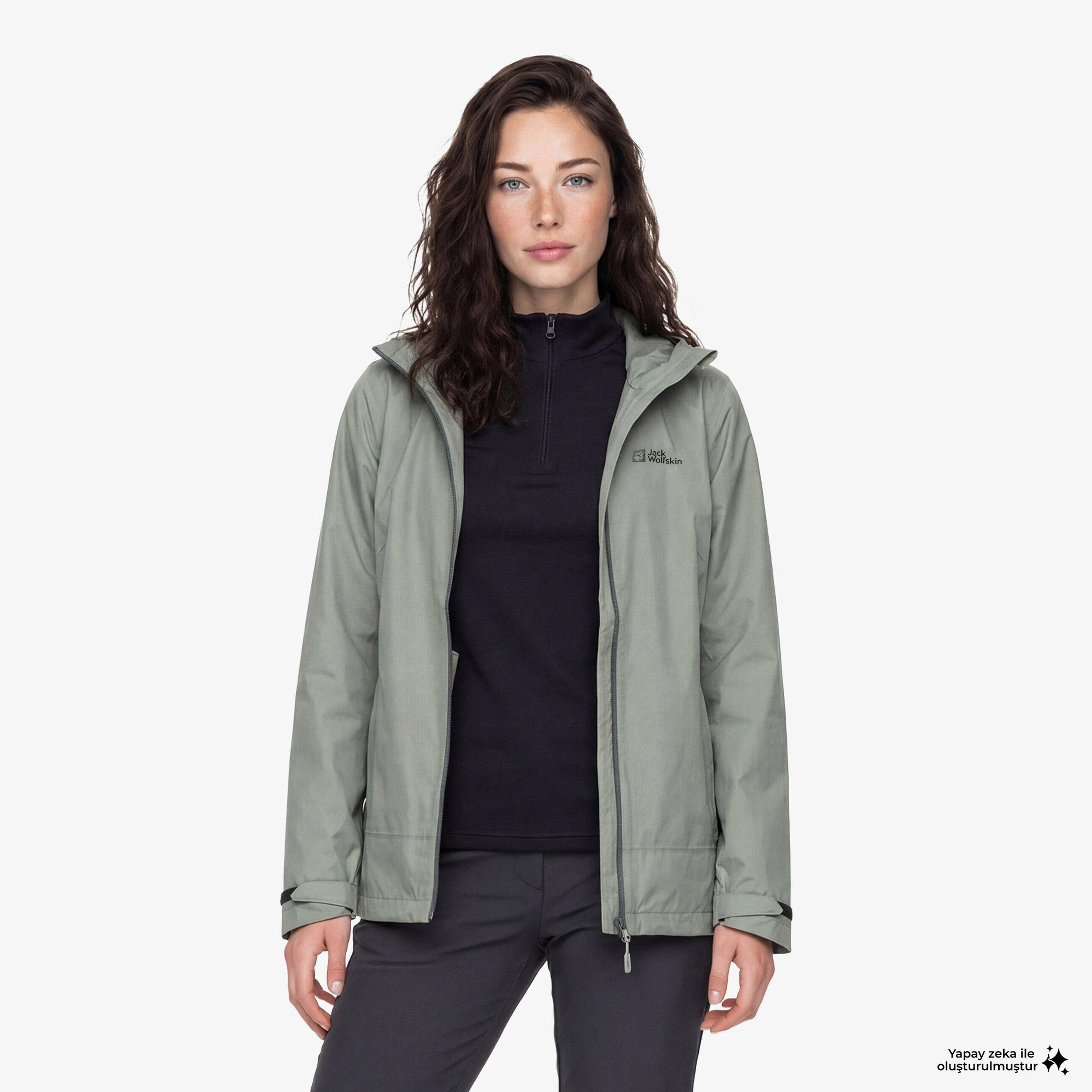 Jack Wolfskin Moonrise 3in1 Kadın Mor Ceket