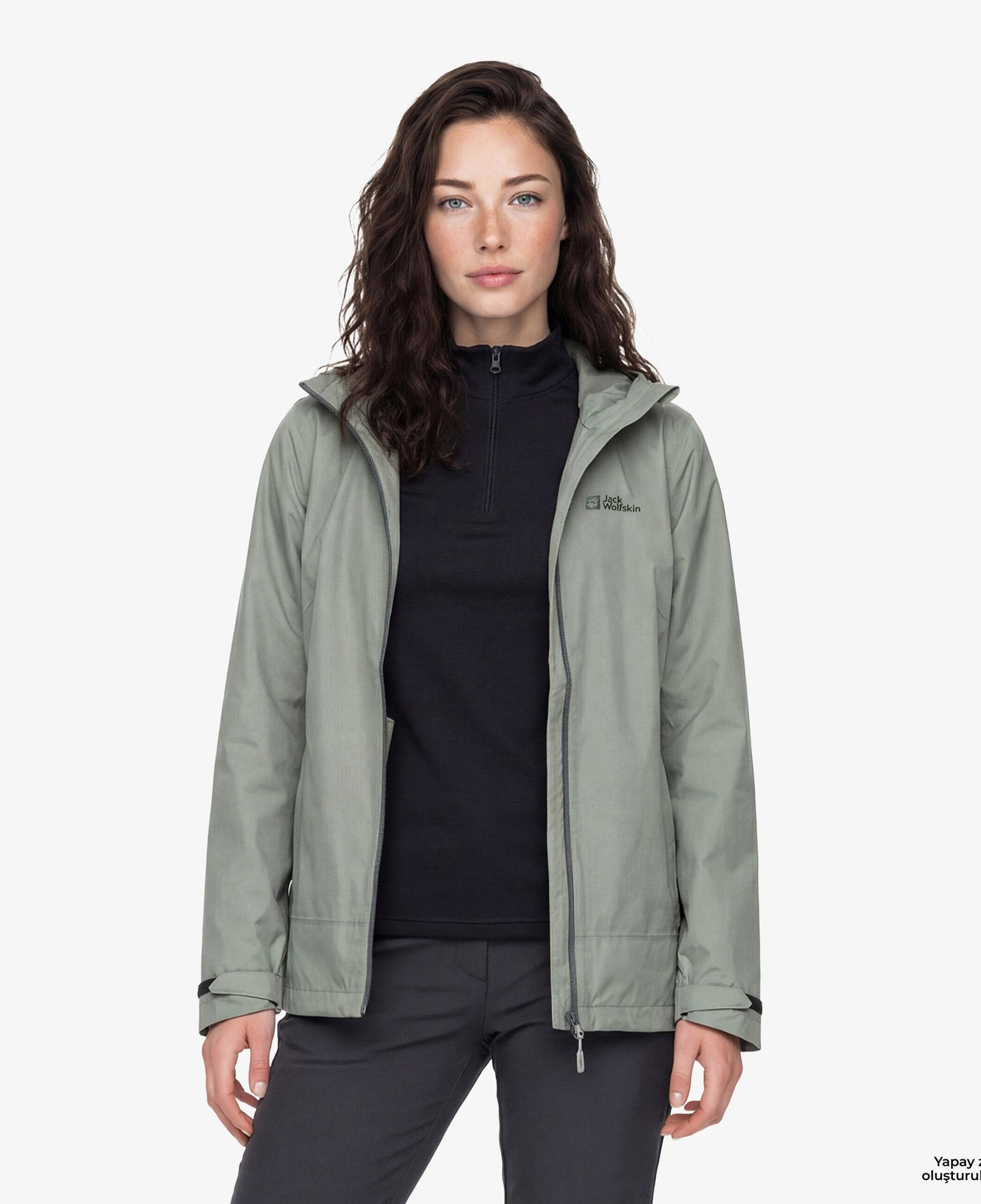 Jack Wolfskin Moonrise 3in1 Kadın Mor Ceket