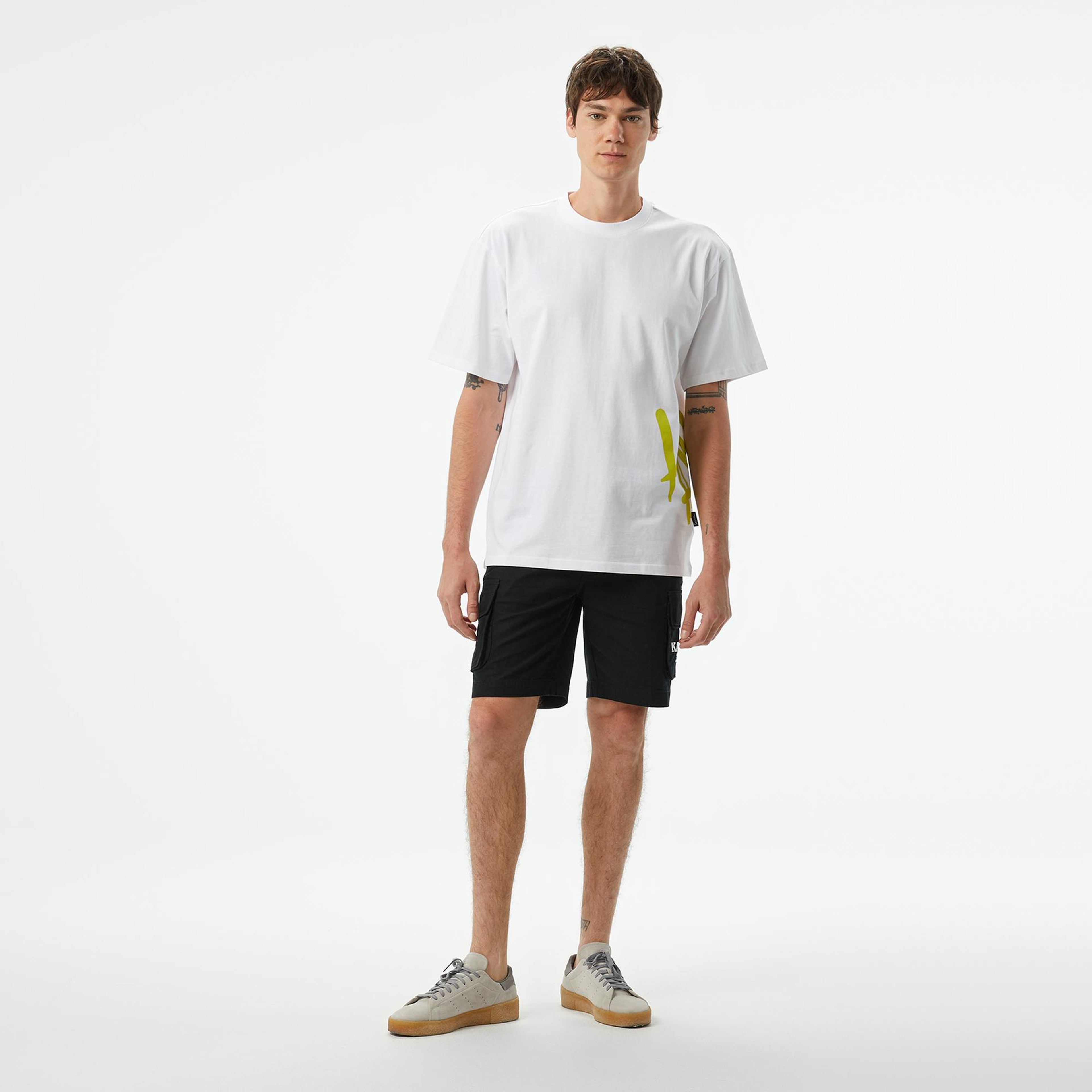 Karl Kani Woven Signature Erkek Beyaz T-Shirt