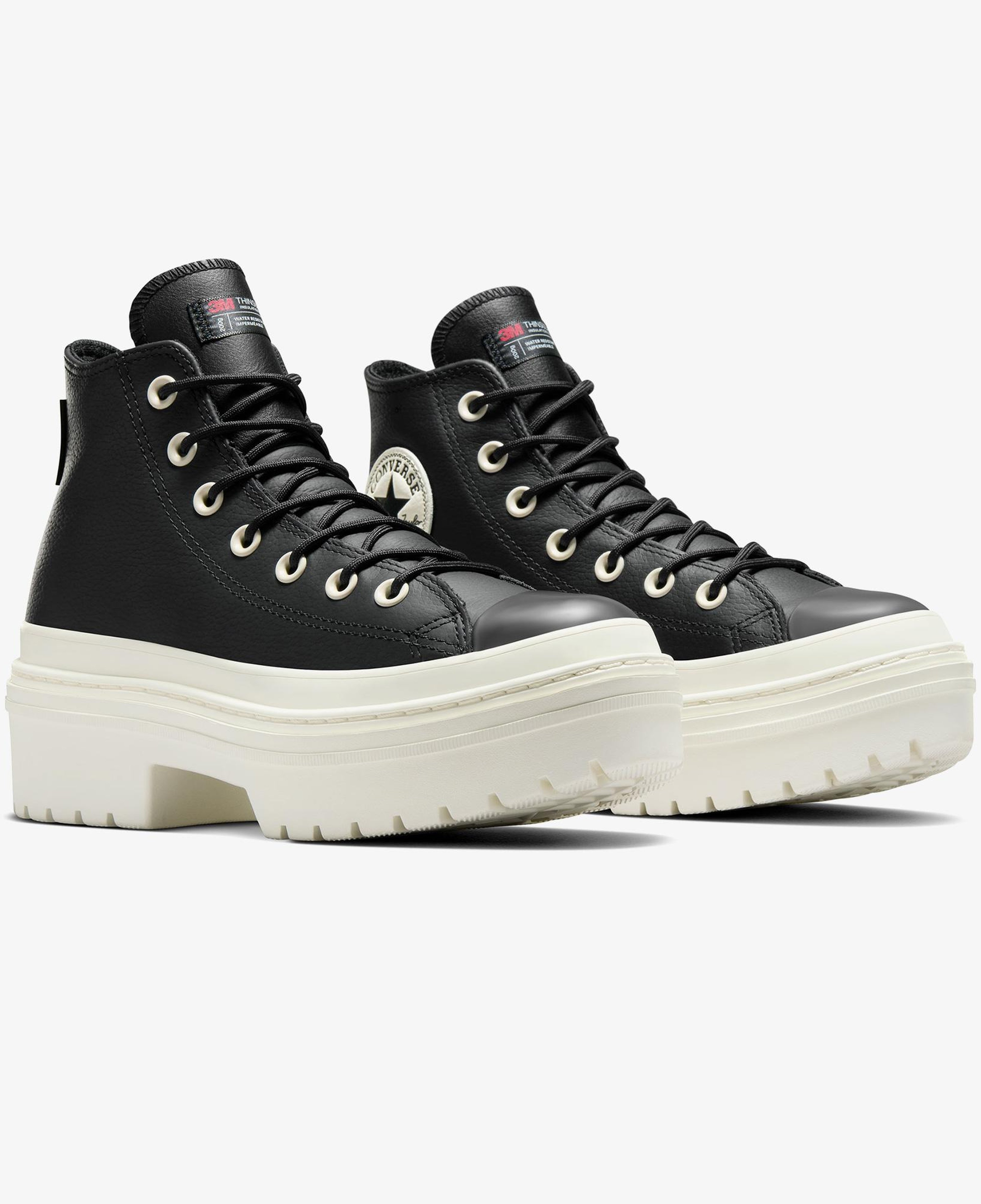 Converse Chuck Taylor All Star Lugged Heel Unisex Siyah Deri Platform Bot