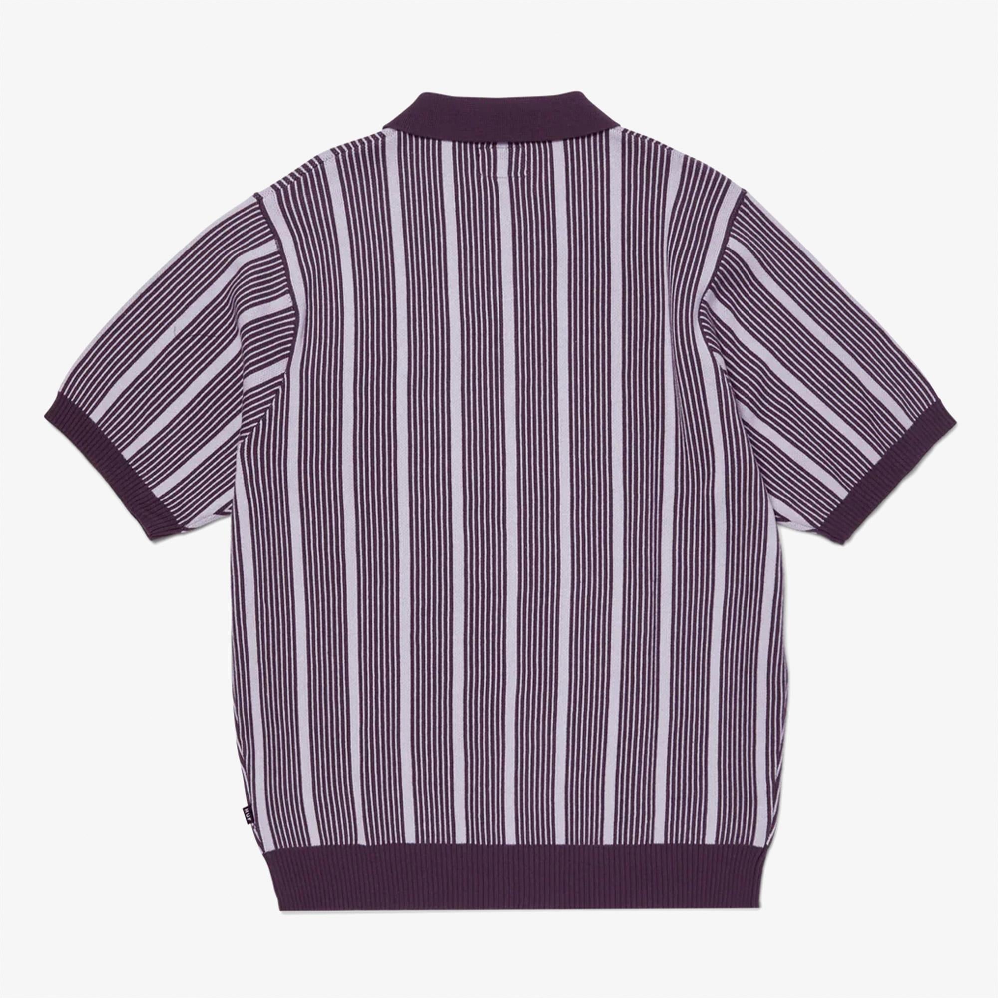 Huf Trace Stripe Erkek Mor Gömlek