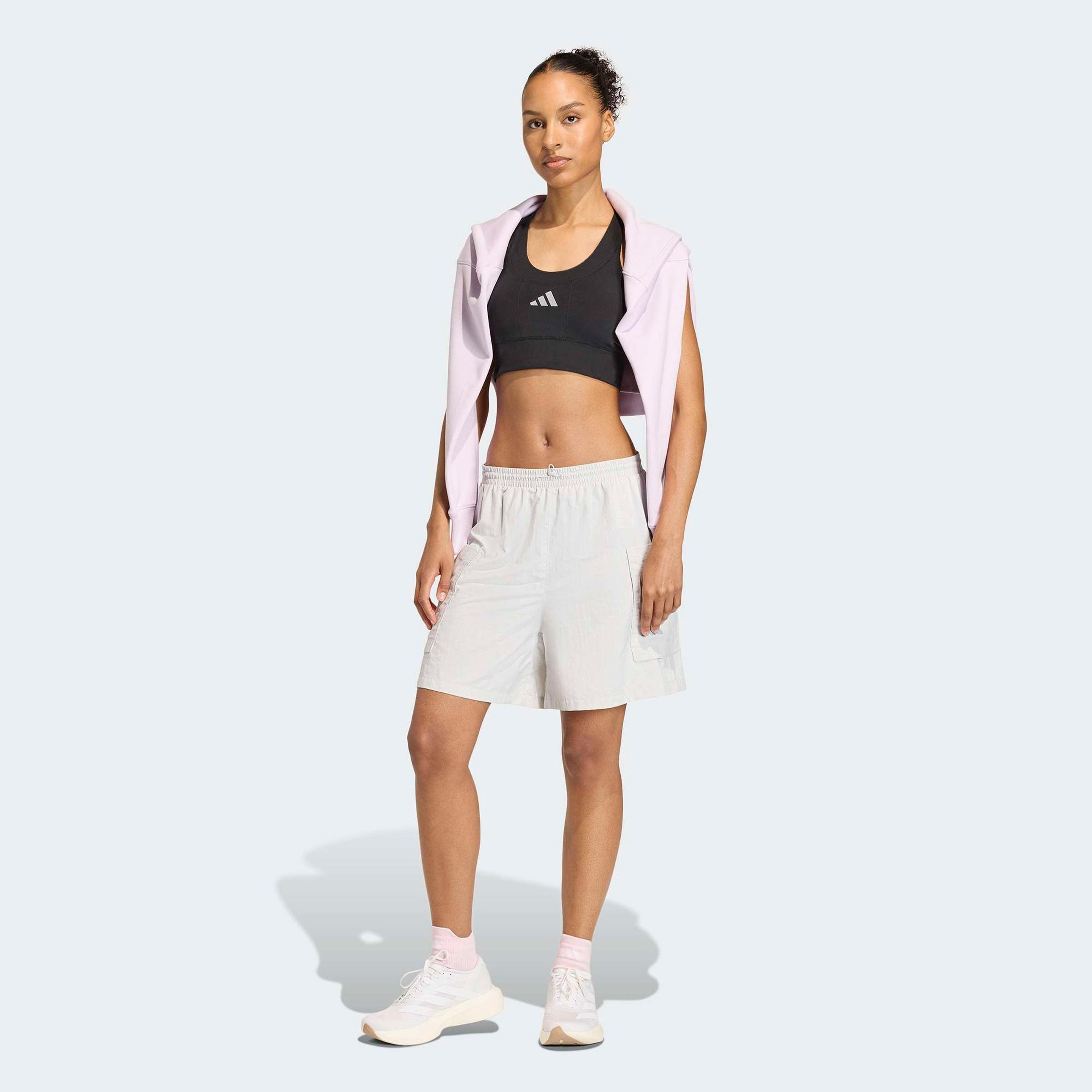 adidas Adi365 Running Cepli Orta Destekli Kadın Siyah Antrenman Bra