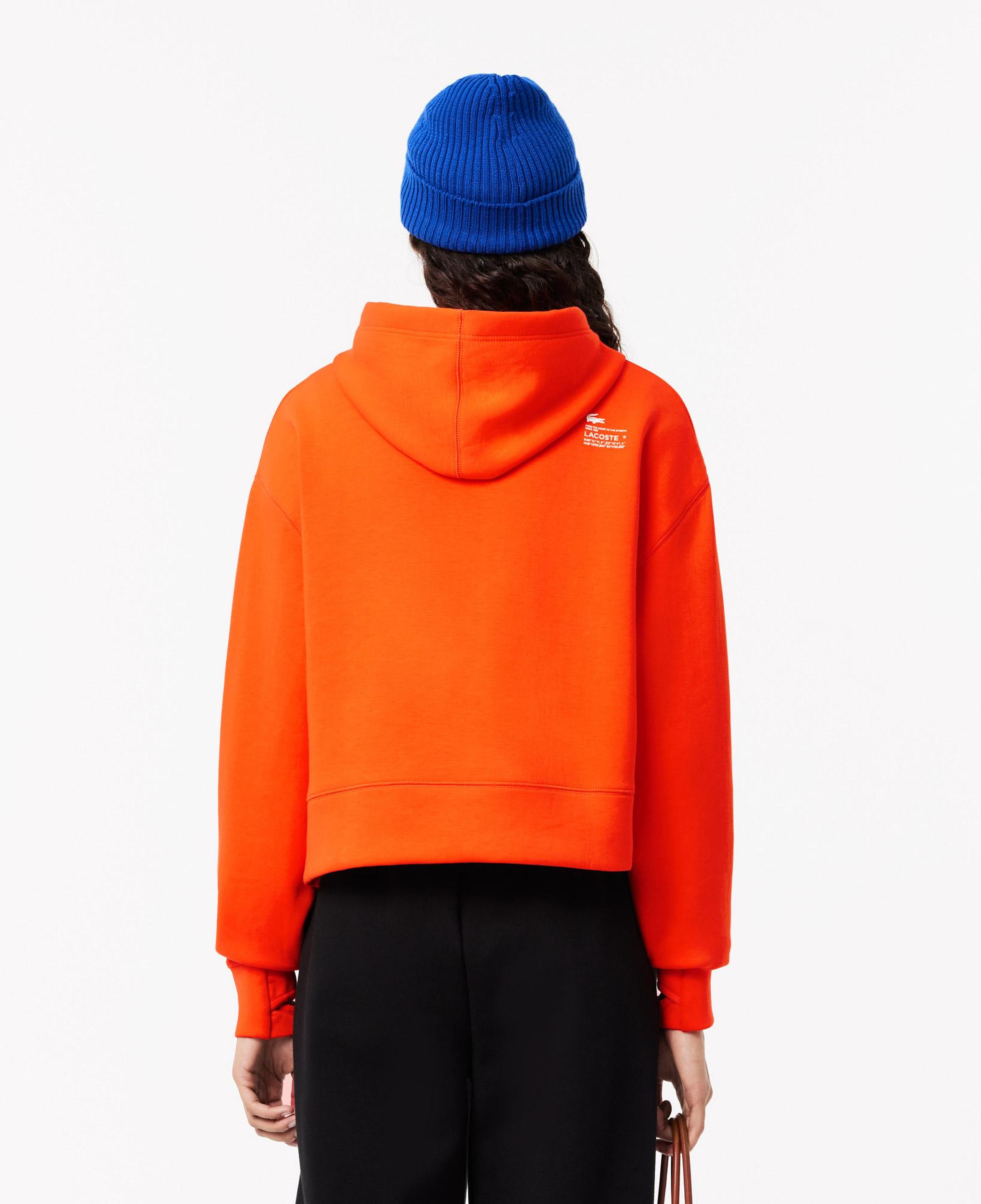 Kadın Relaxed Fit Kapüşonlu Turuncu Sweatshirt
