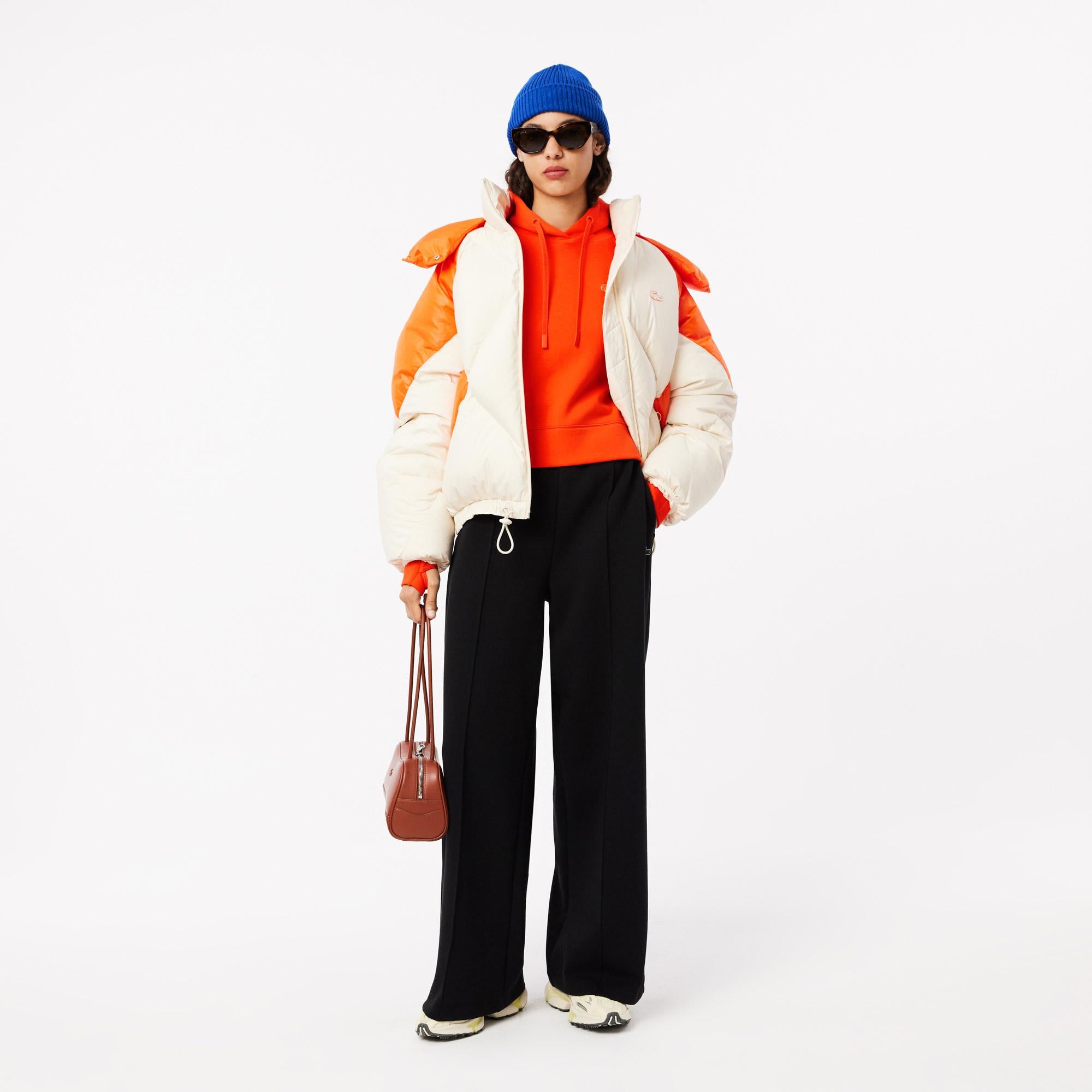 Kadın Relaxed Fit Kapüşonlu Turuncu Sweatshirt