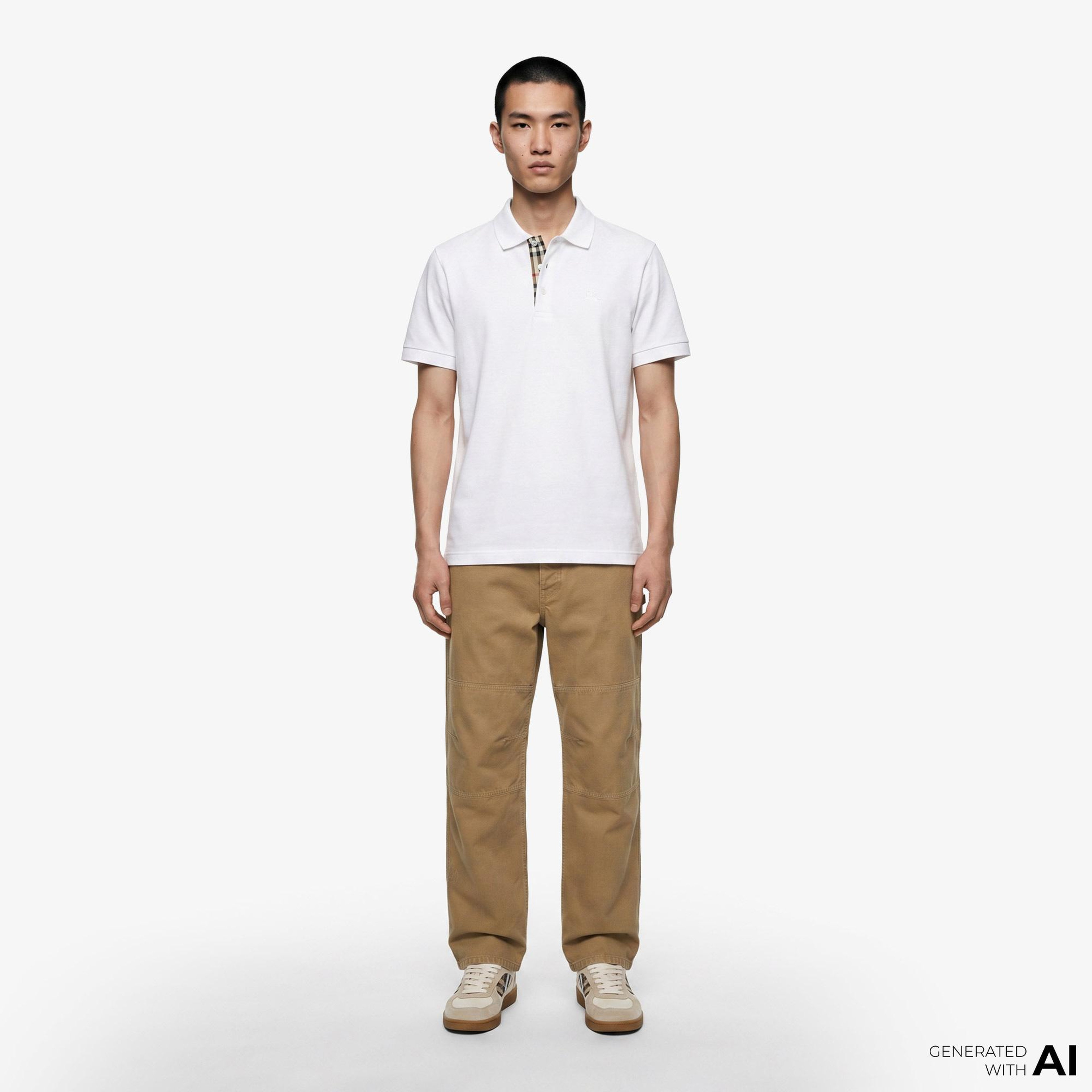 Burberry Cotton Canvas Workwear Erkek Kahverengi Pantolon