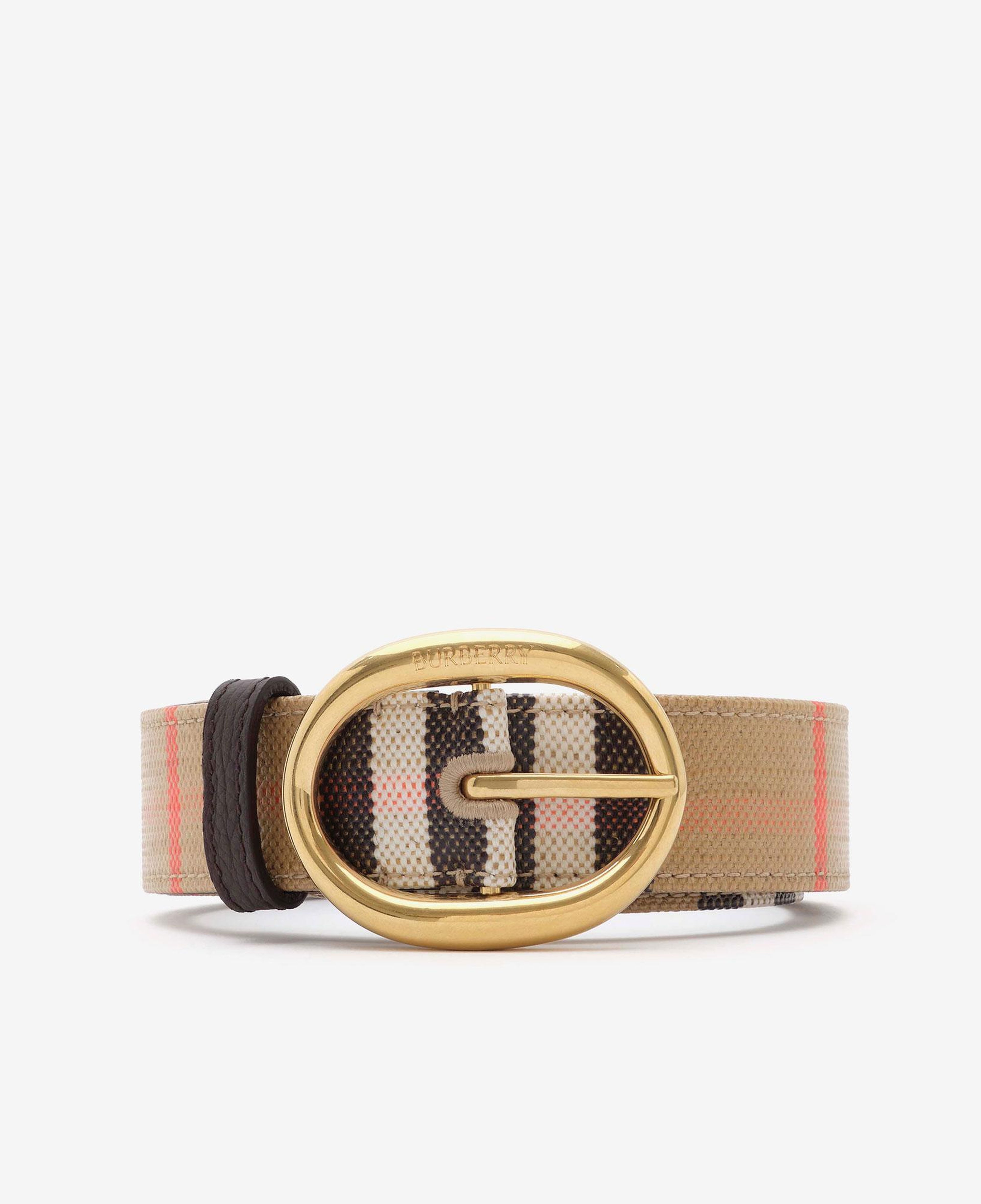 Burberry Reversible Check Bloomsbury Kadın Bej Keten Kemer