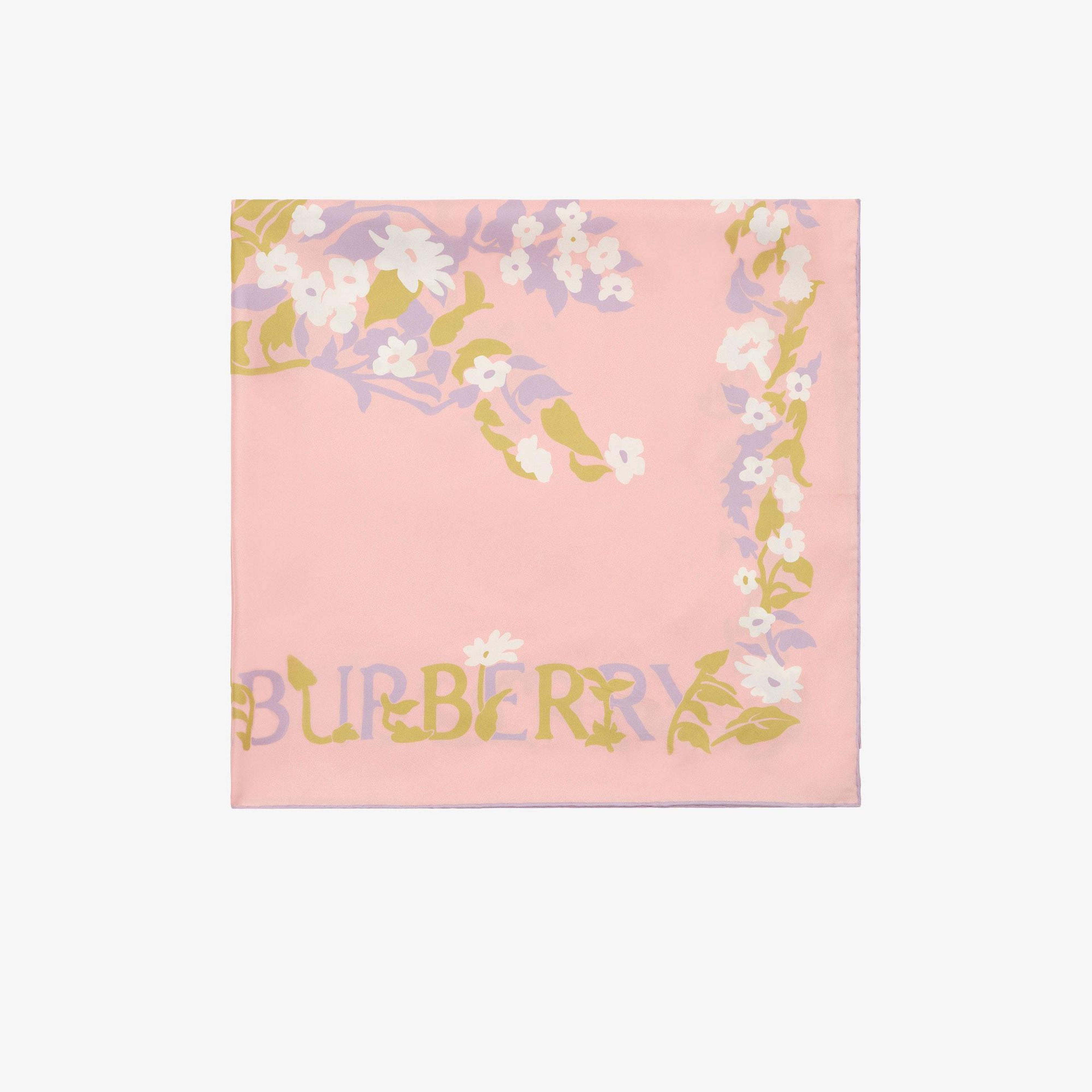 Burberry Floral Ekd Silk Kadın Pembe Eşarp