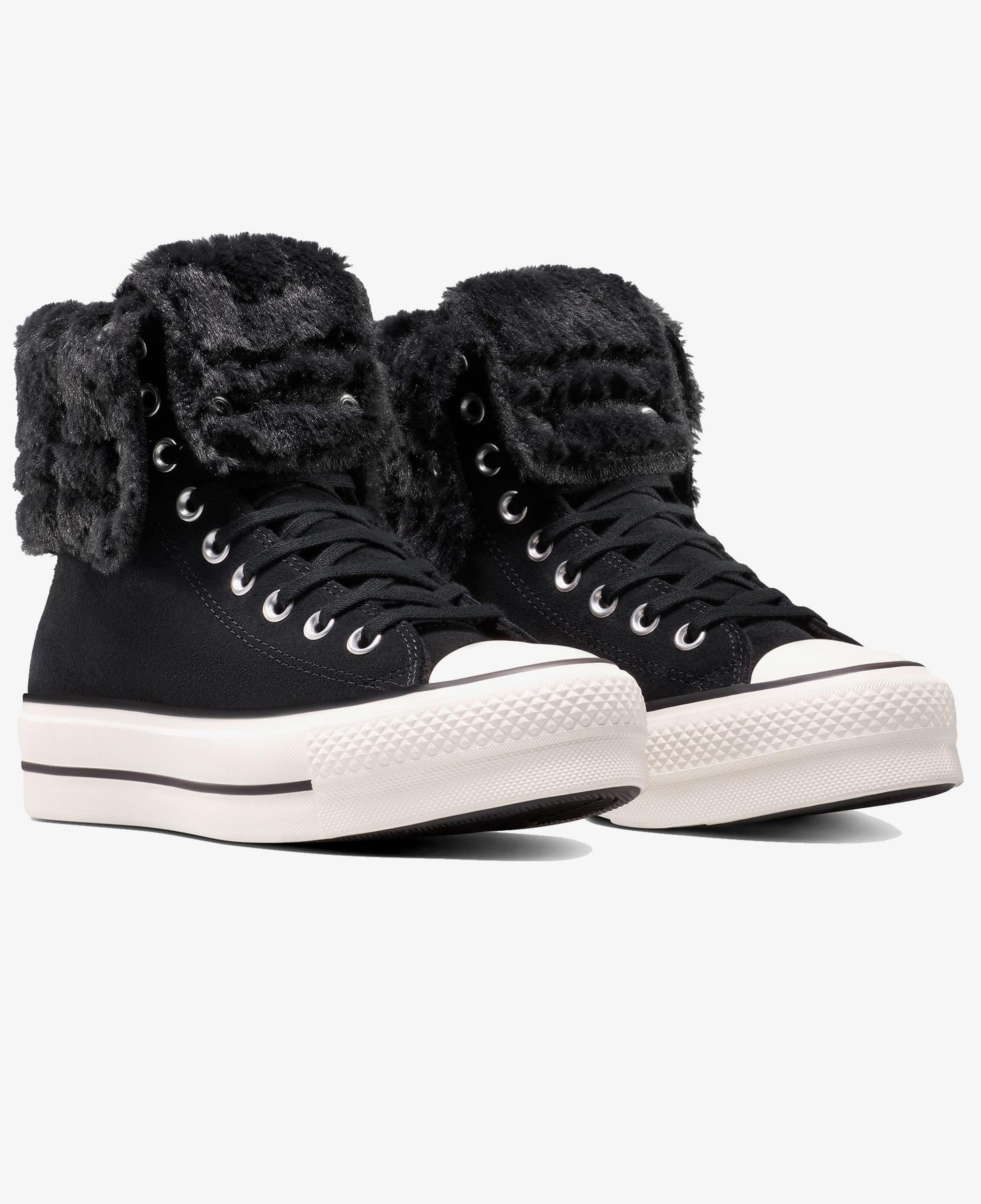 Converse Chuck Taylor All Star Fold Over Lift Kadın Siyah Sneaker
