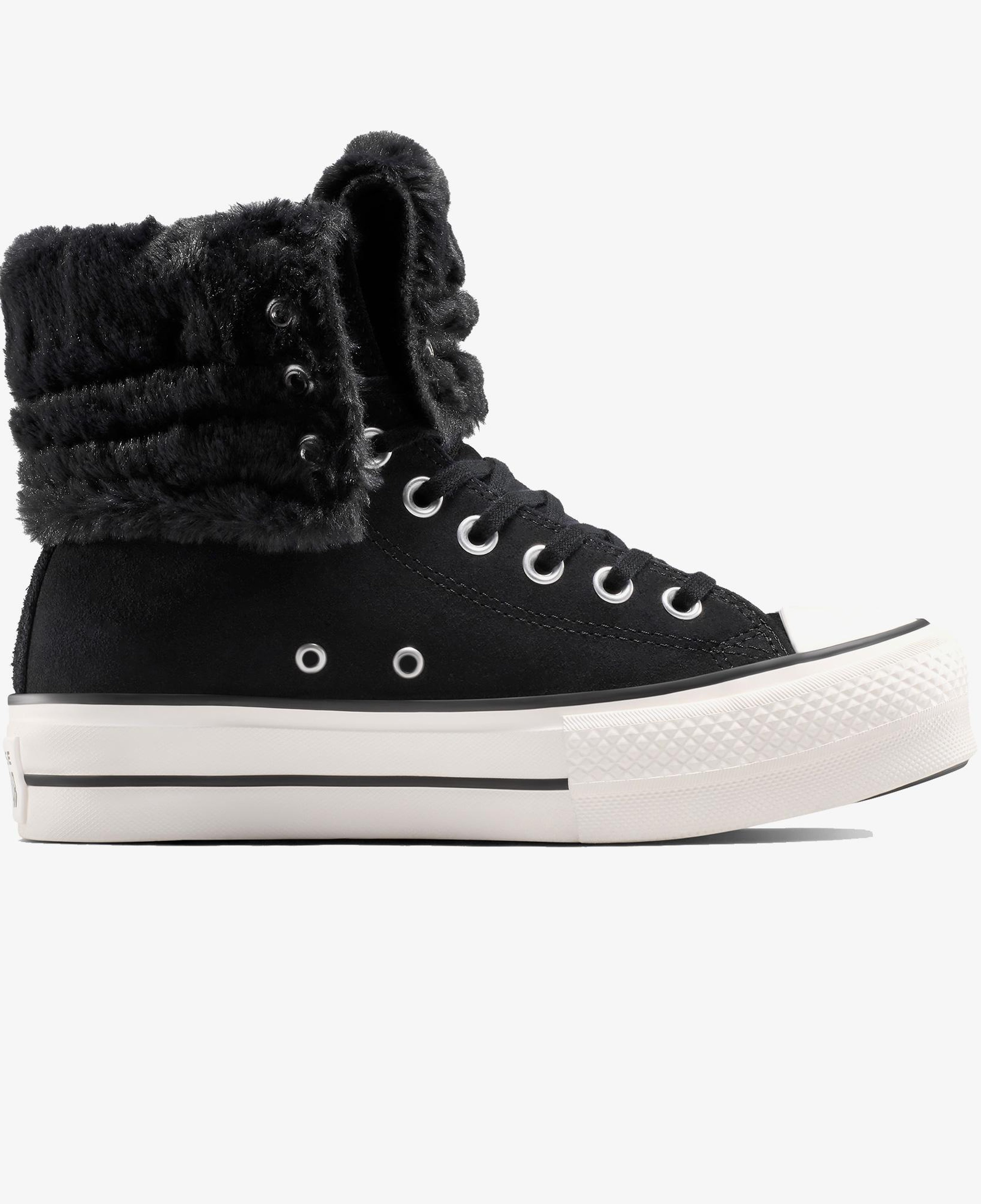Converse Chuck Taylor All Star Fold Over Lift Kadın Siyah Sneaker