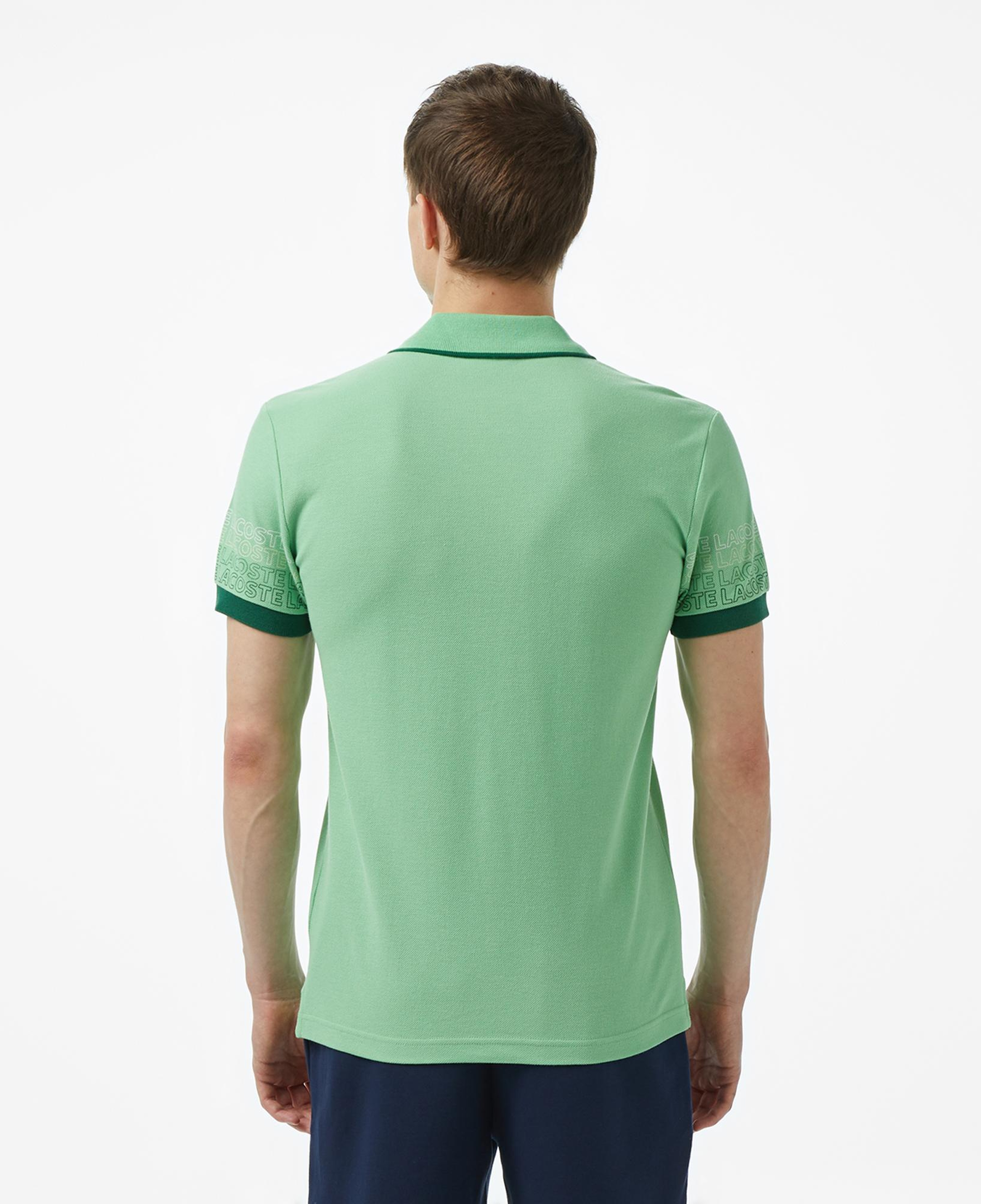 Loose Fit Erkek Baskılı Açık Yeşil Polo