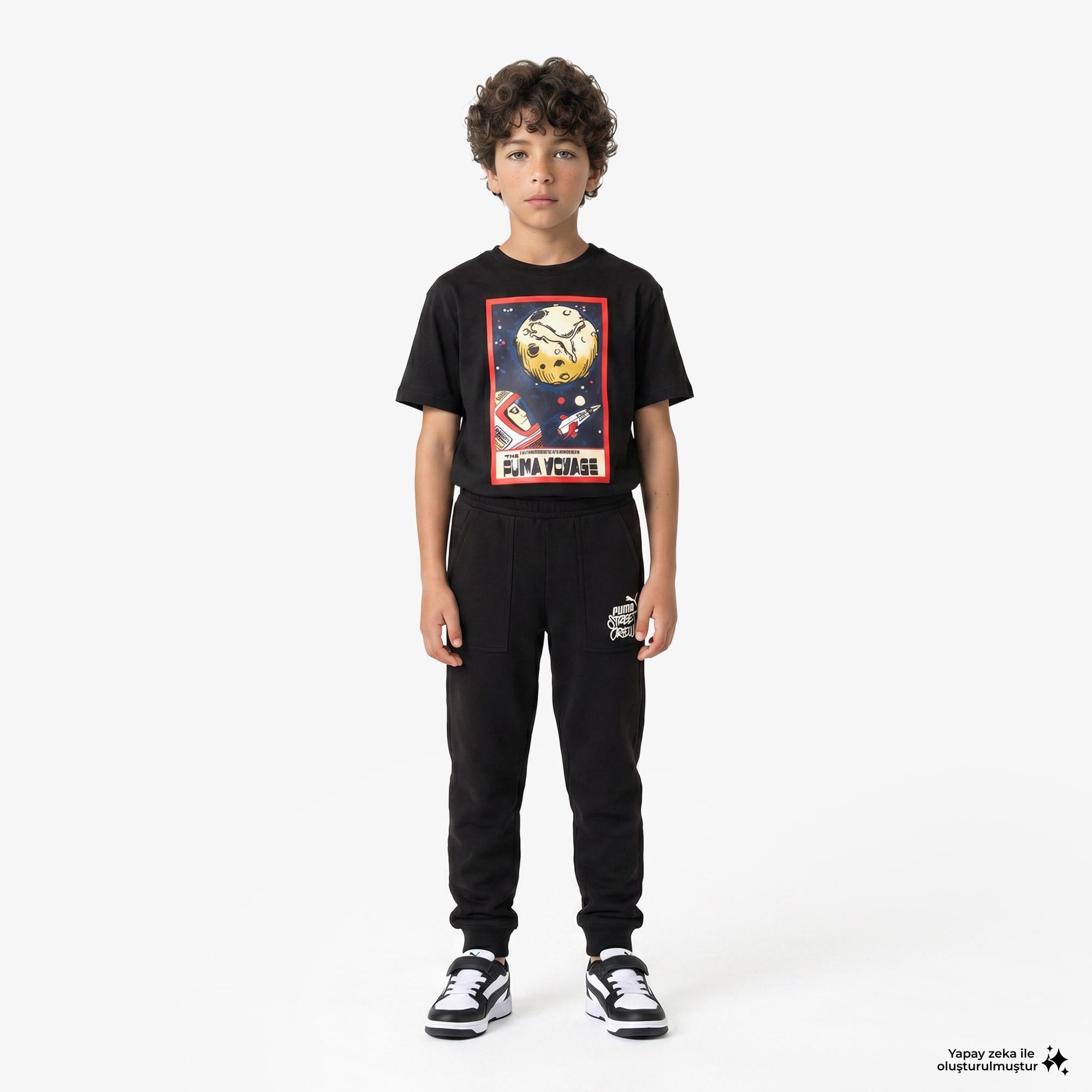 Puma Mid 90s Çocuk Siyah Eşofman Altı