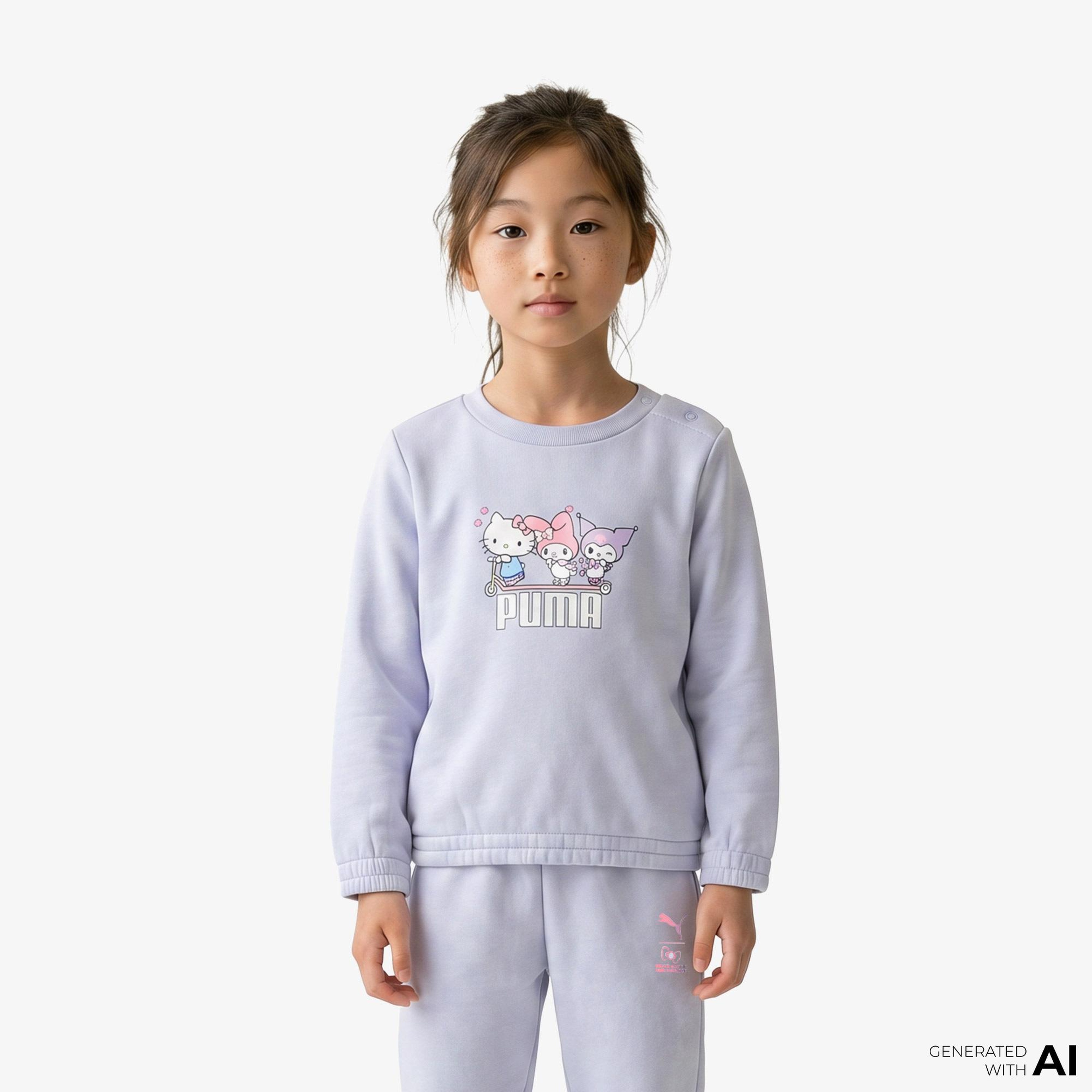 Puma X Hello Kitty & Friends Bebek Gri Eşofman Takımı