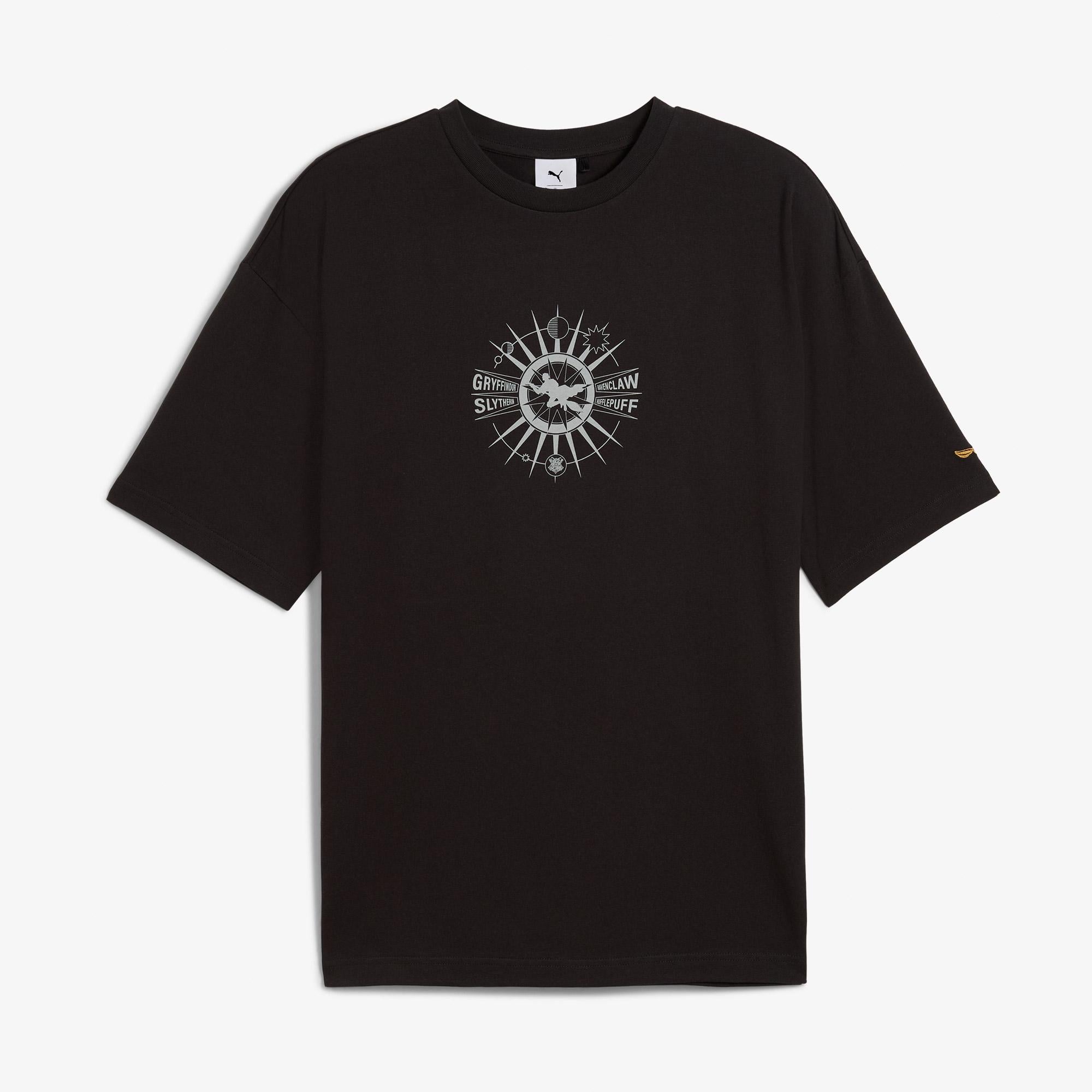 Puma X Harry Potter Unisex Siyah Oversize T-Shirt