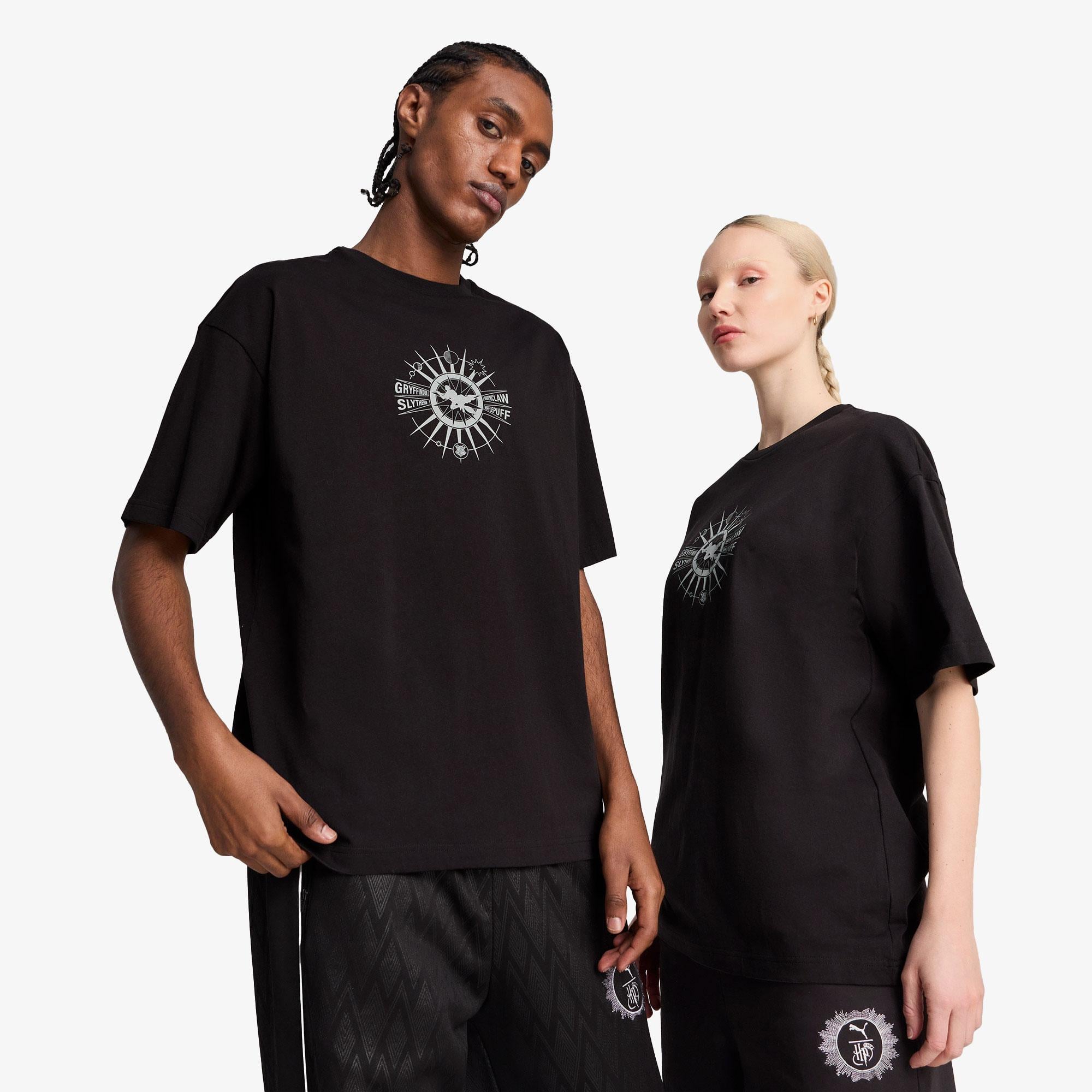 Puma X Harry Potter Unisex Siyah Oversize T-Shirt