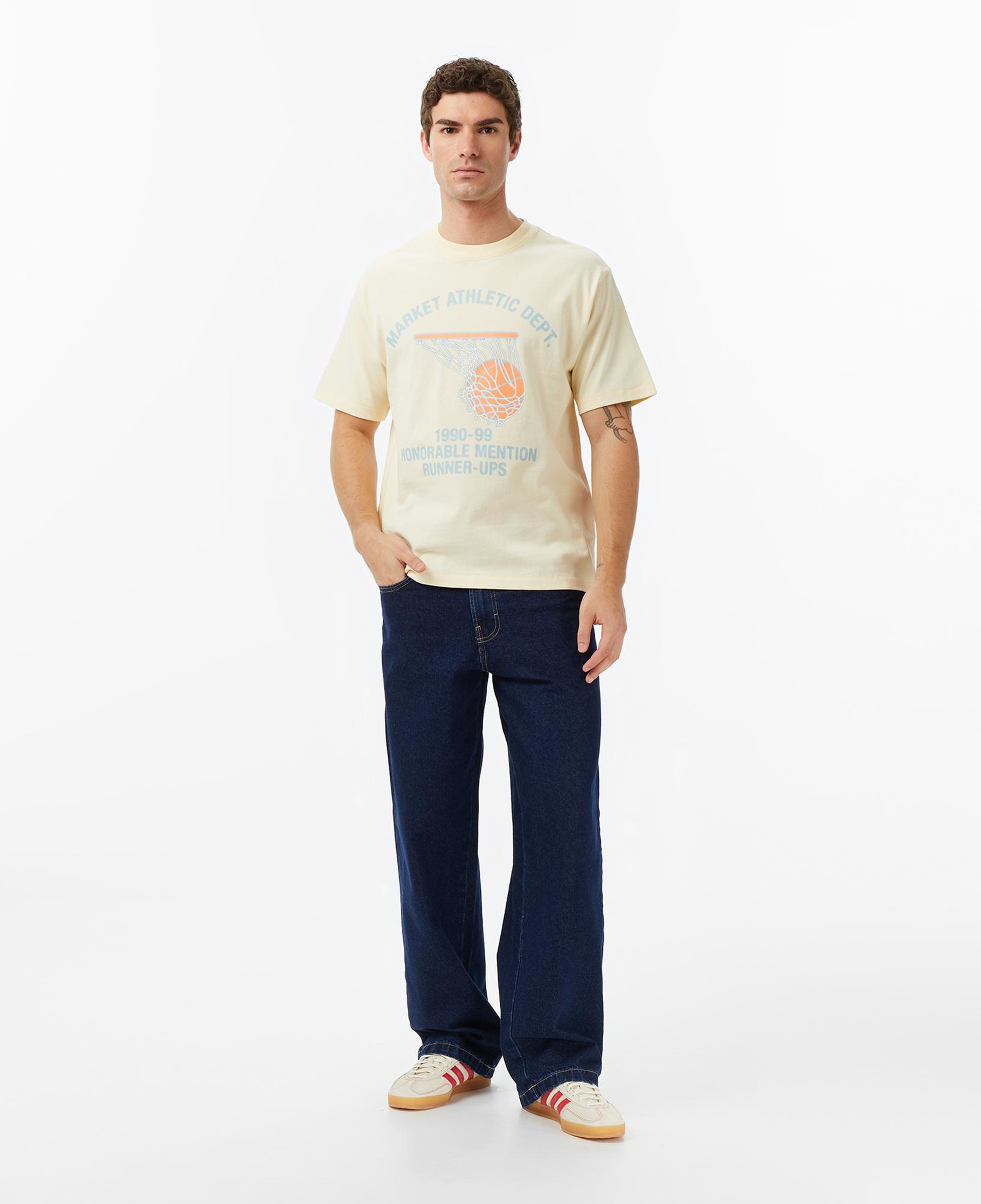 The Market 'Runner Up Basketball' Erkek Krem T-Shirt