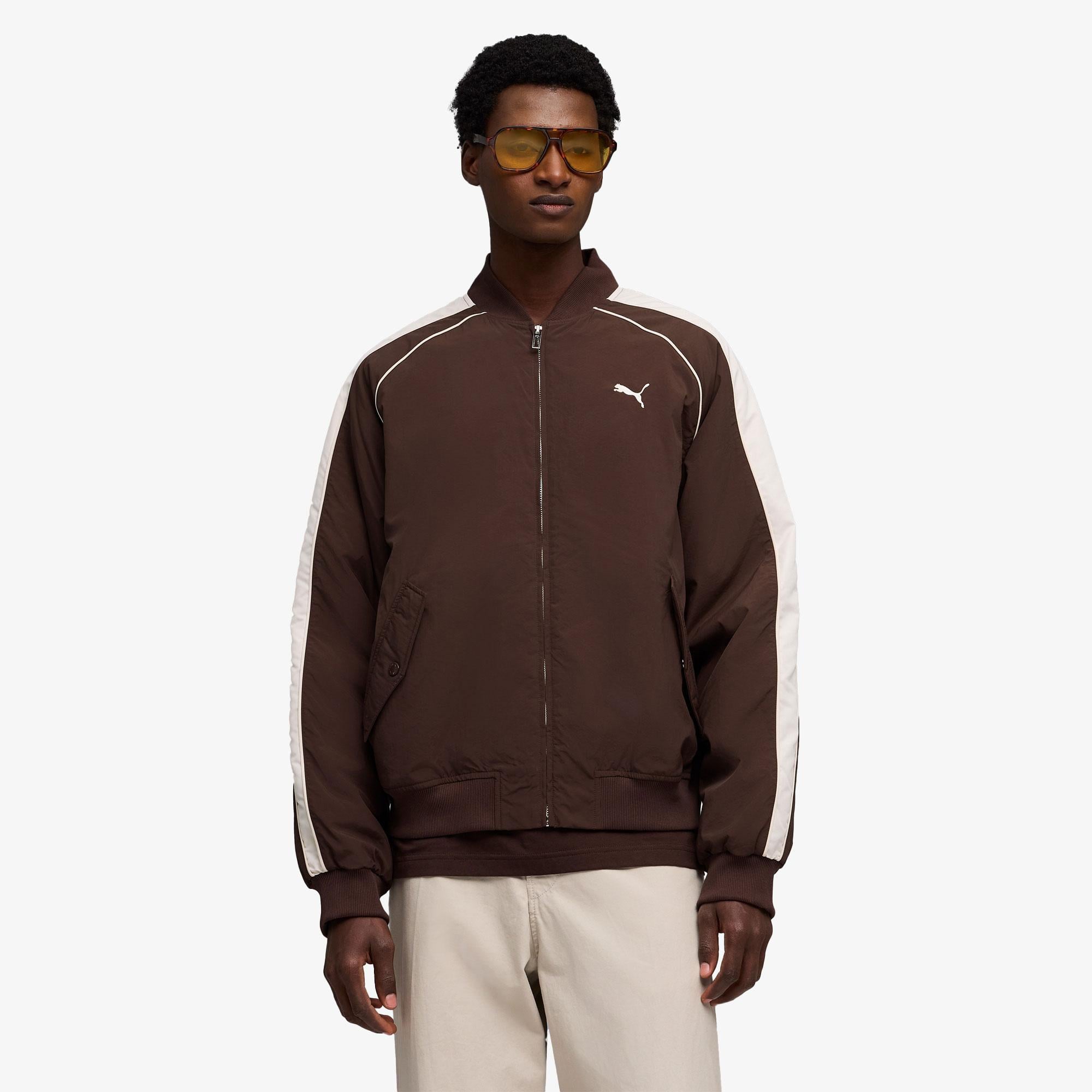 Puma T7 Bomber Unisex Kahverengi Ceket