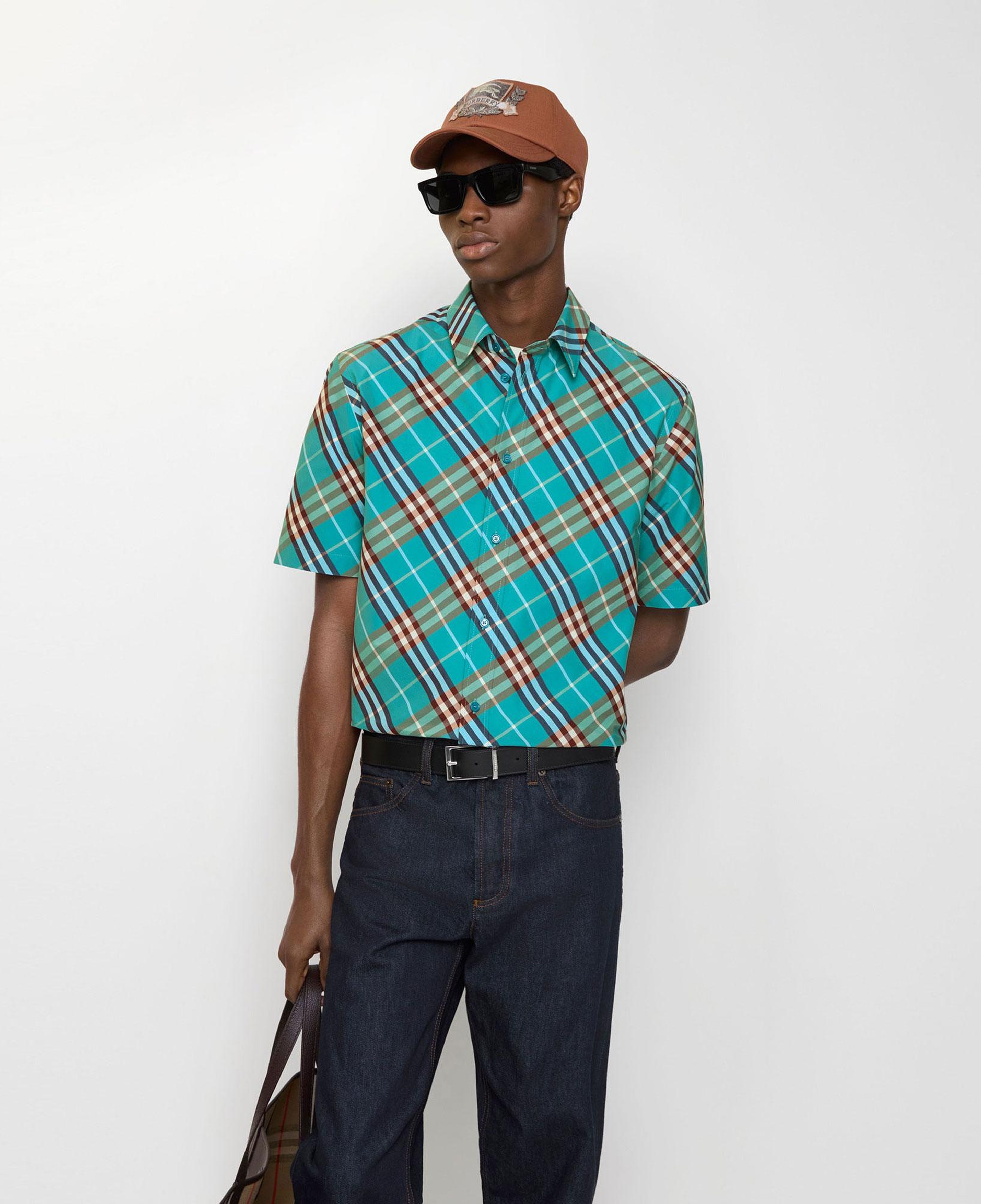 Burberry Robert Check Erkek Mavi Gömlek