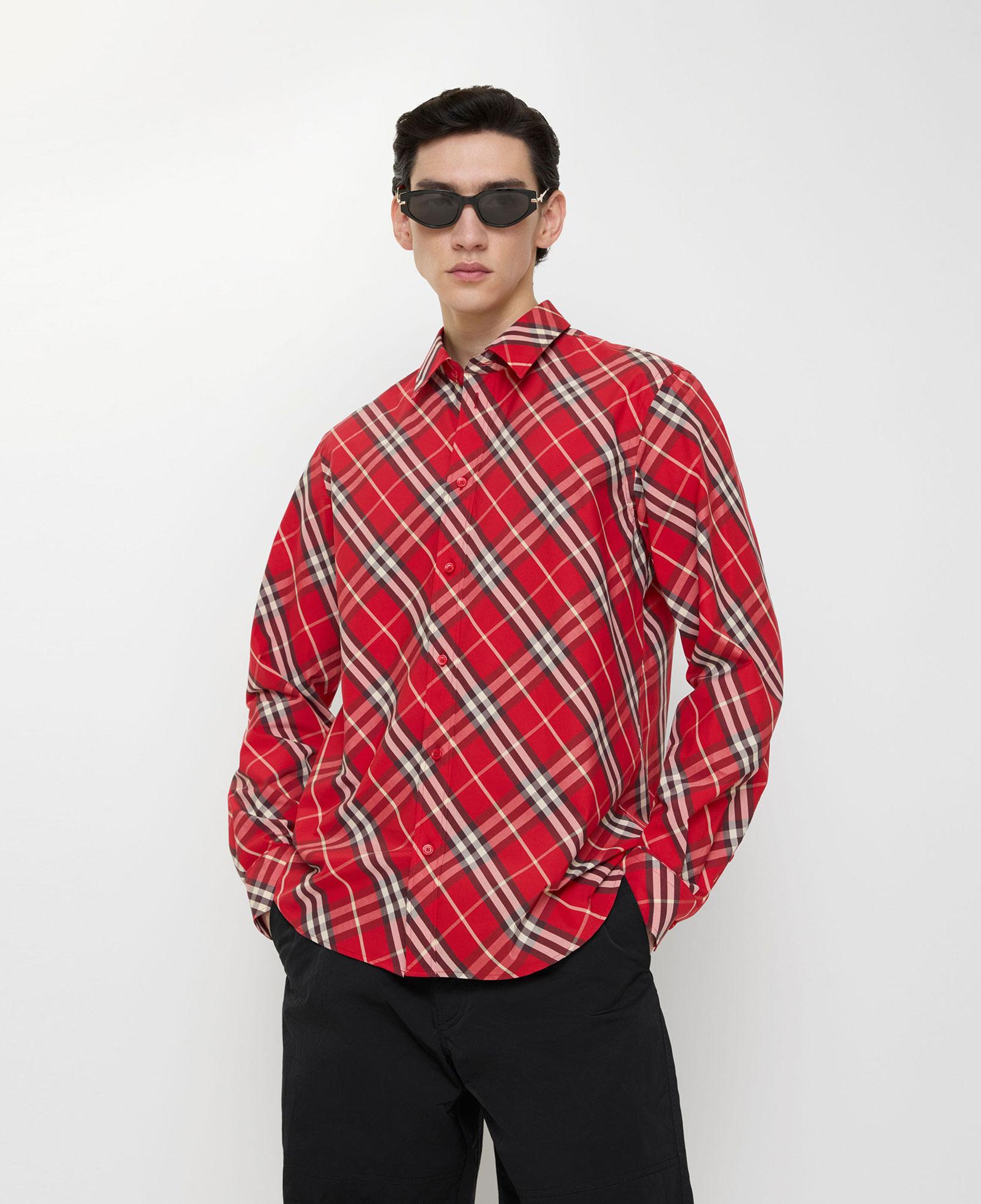 Burberry Robert Check Erkek Kırmızı Gömlek