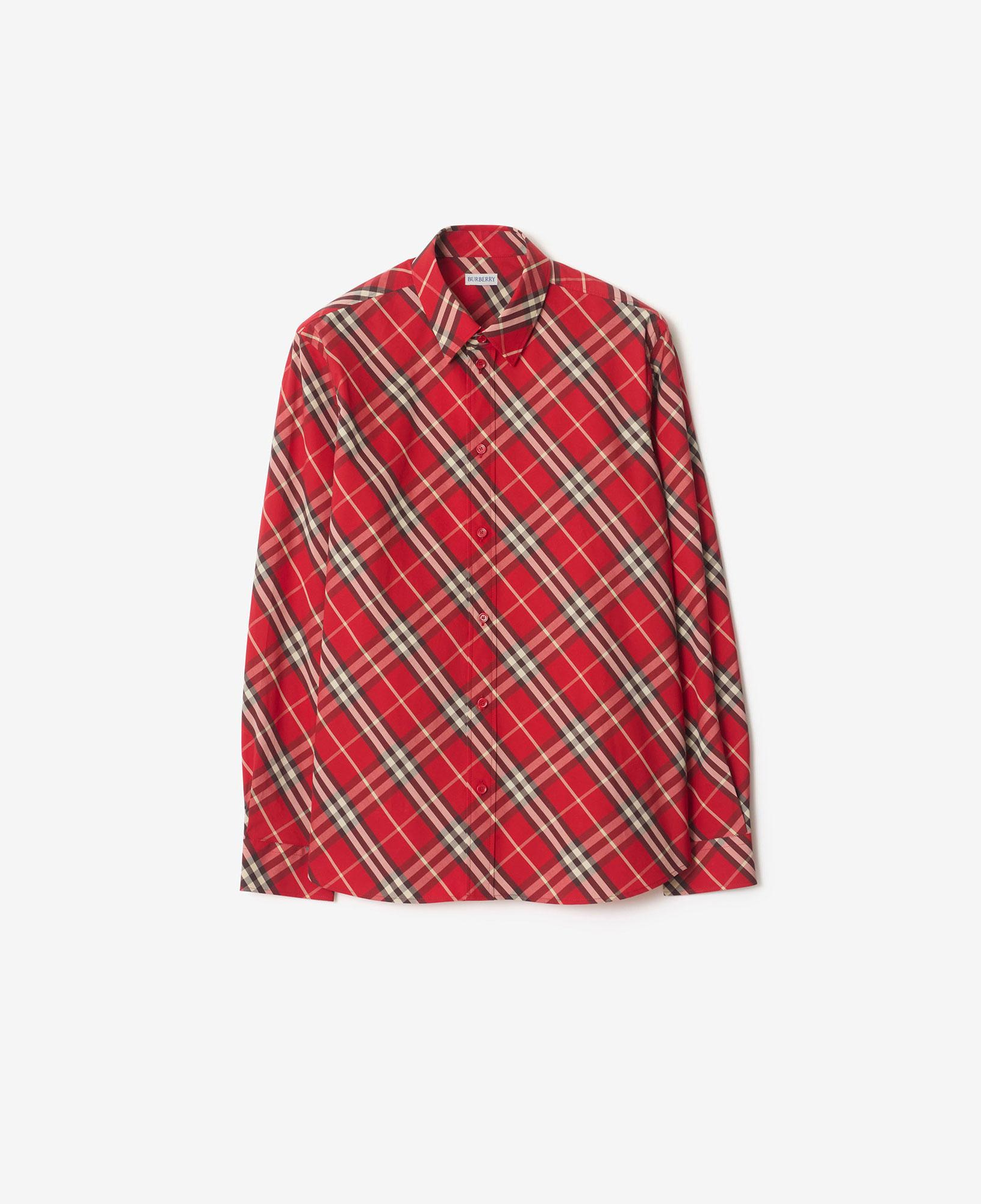 Burberry Robert Check Erkek Kırmızı Gömlek