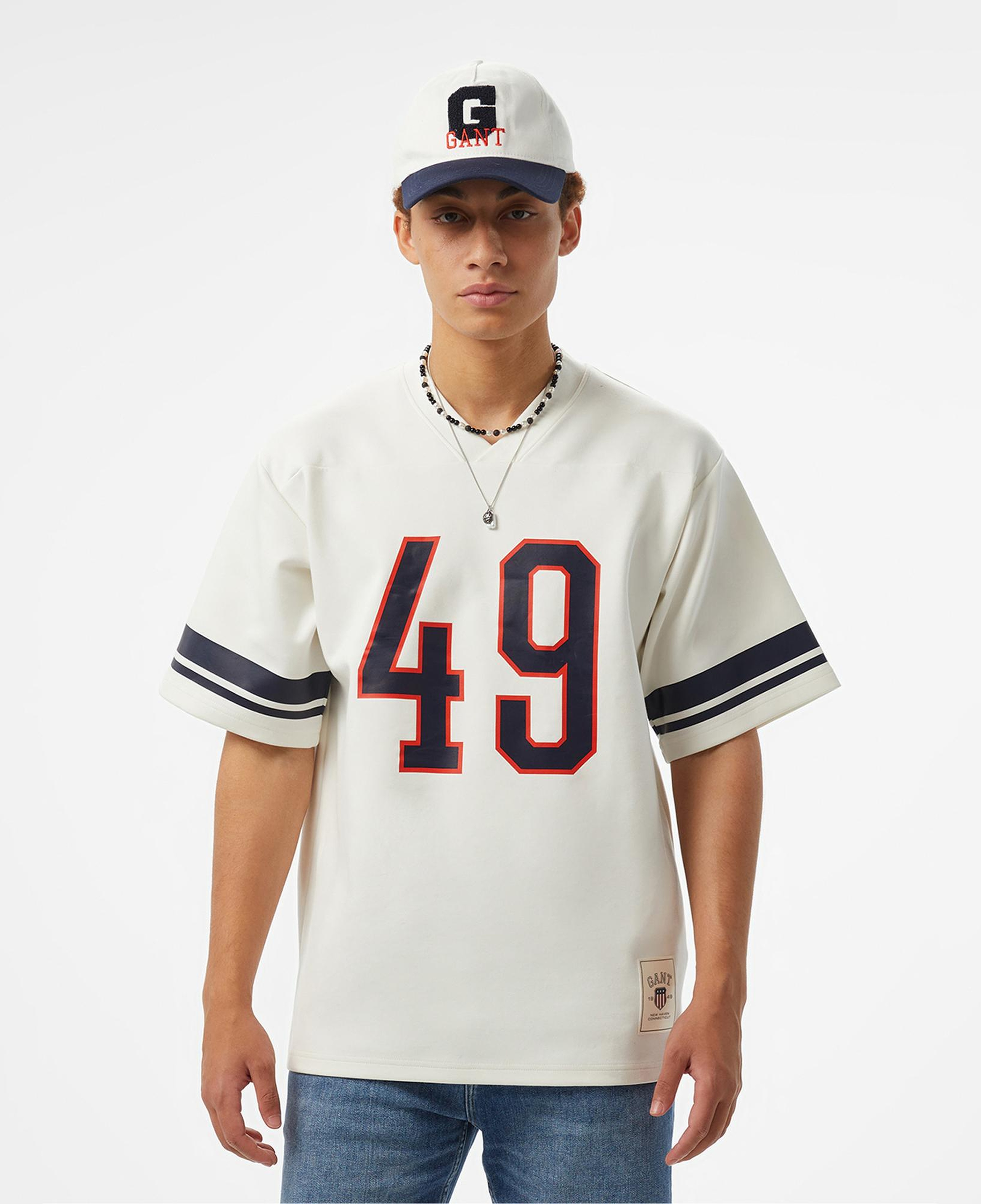 GANT Erkek Beyaz Oversize Fit T-Shirt