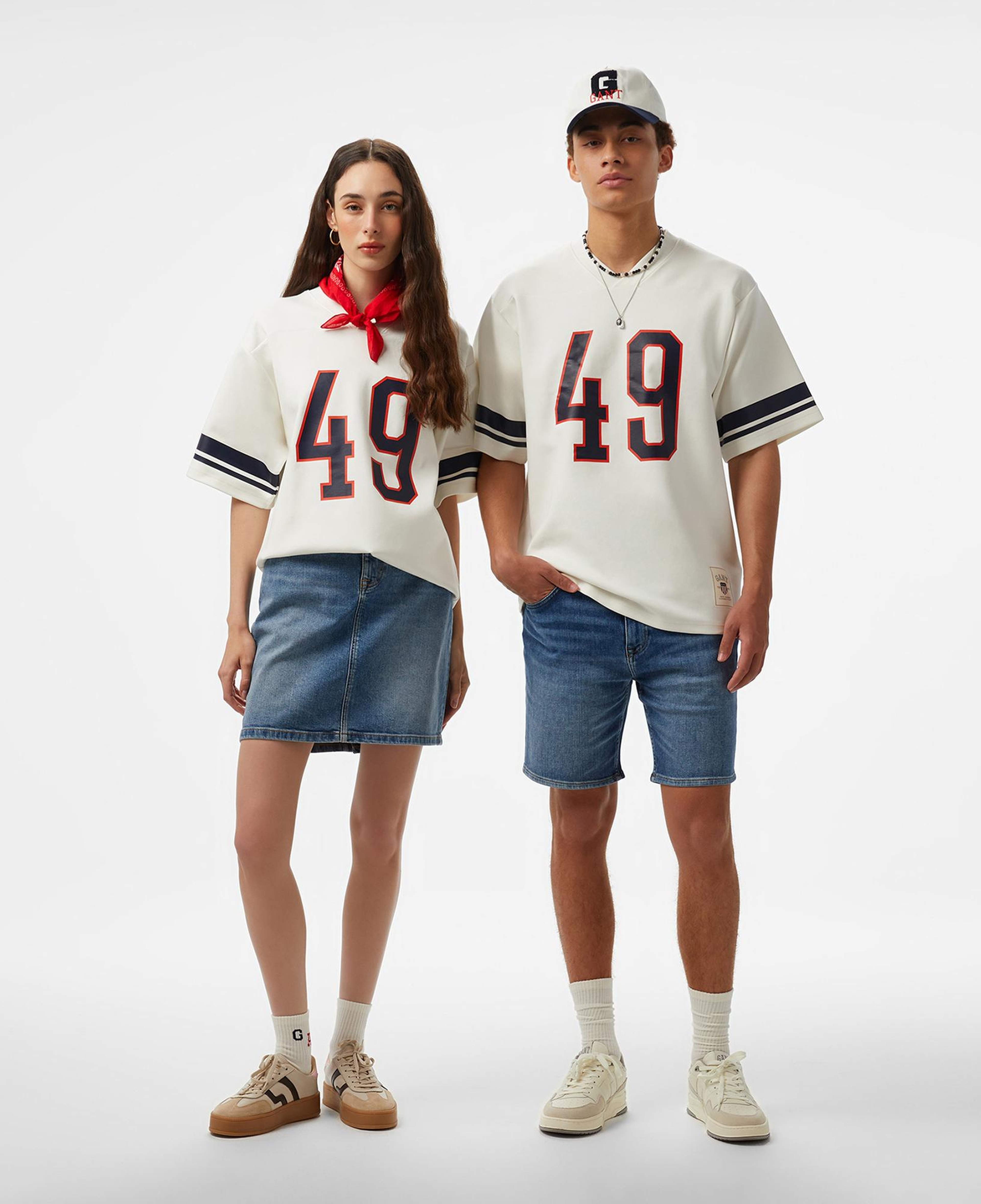GANT Erkek Beyaz Oversize Fit T-Shirt