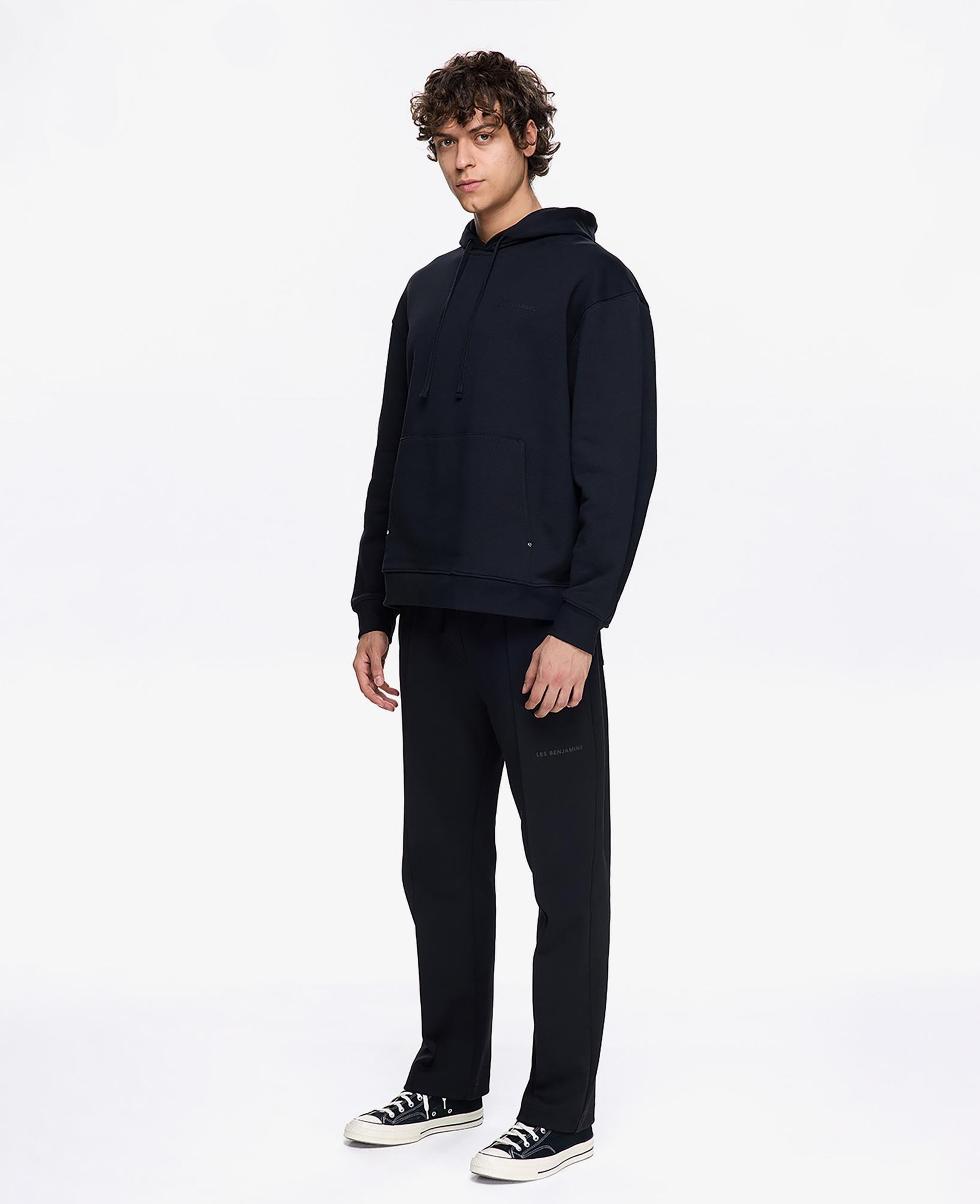 Les Benjamins Classic Erkek Siyah Hoodie