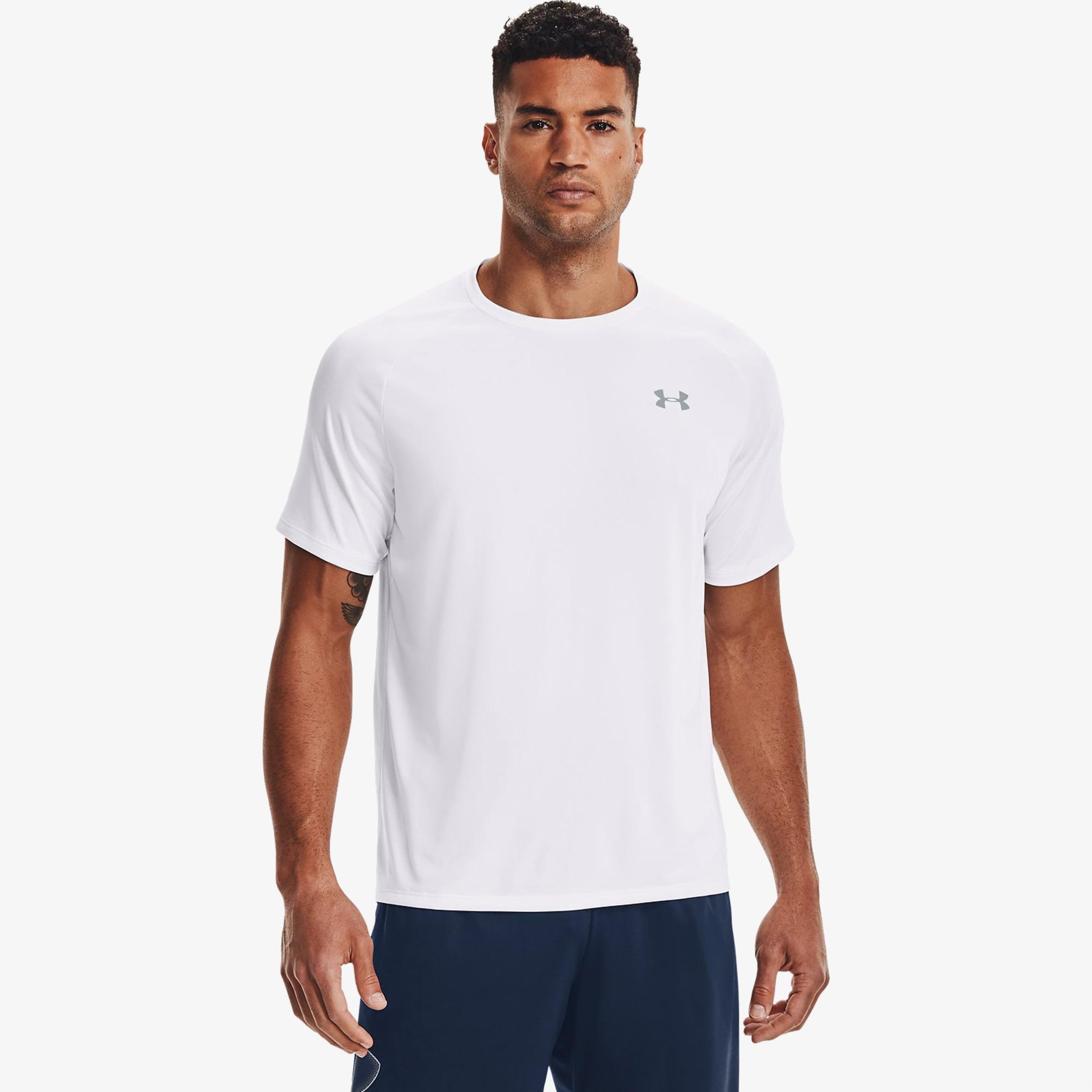 Under Armour Tech 2.0 Erkek Beyaz Antrenman T-Shirt