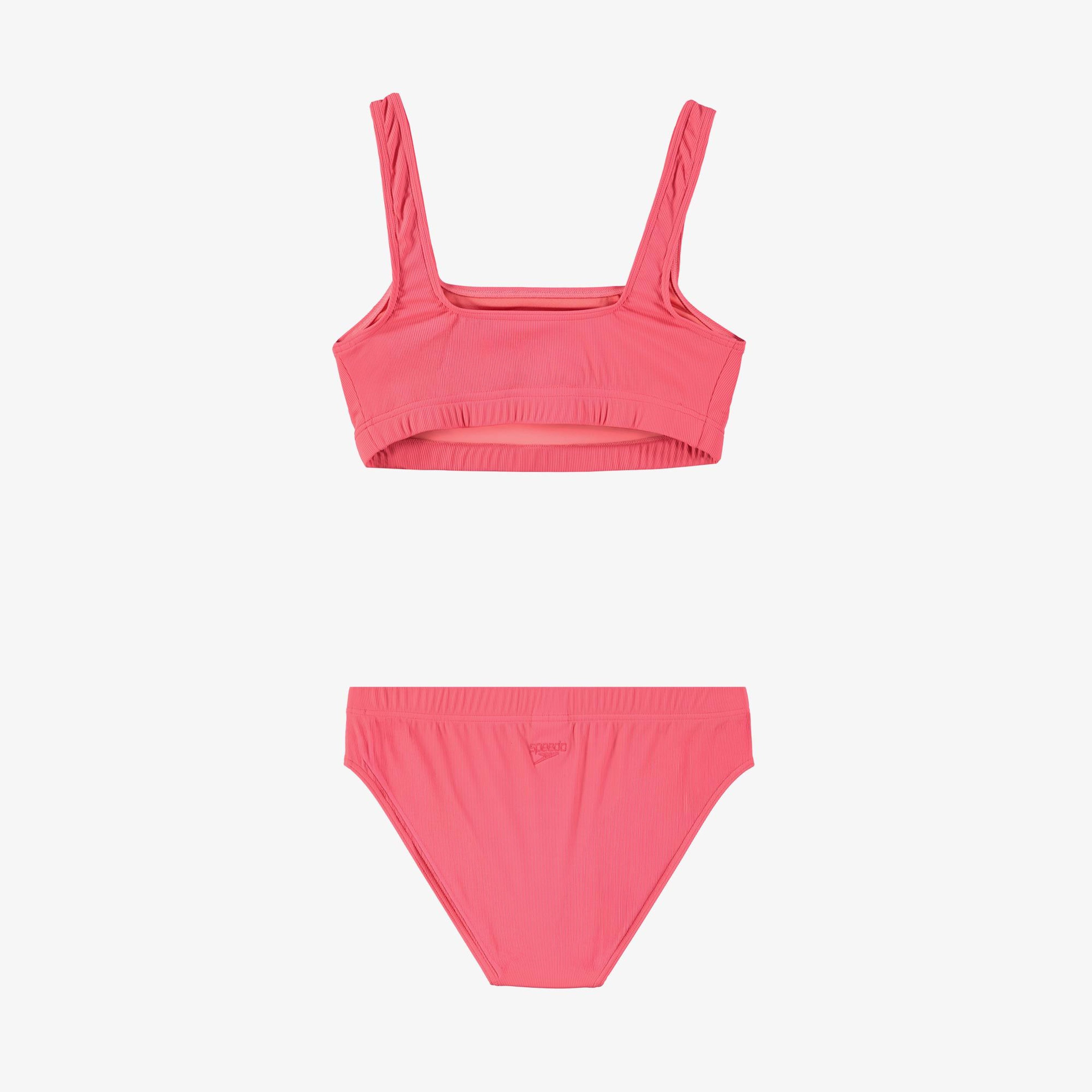 Speedo Textured Deep U-Back 2 Piece Kadın Pembe Mayo