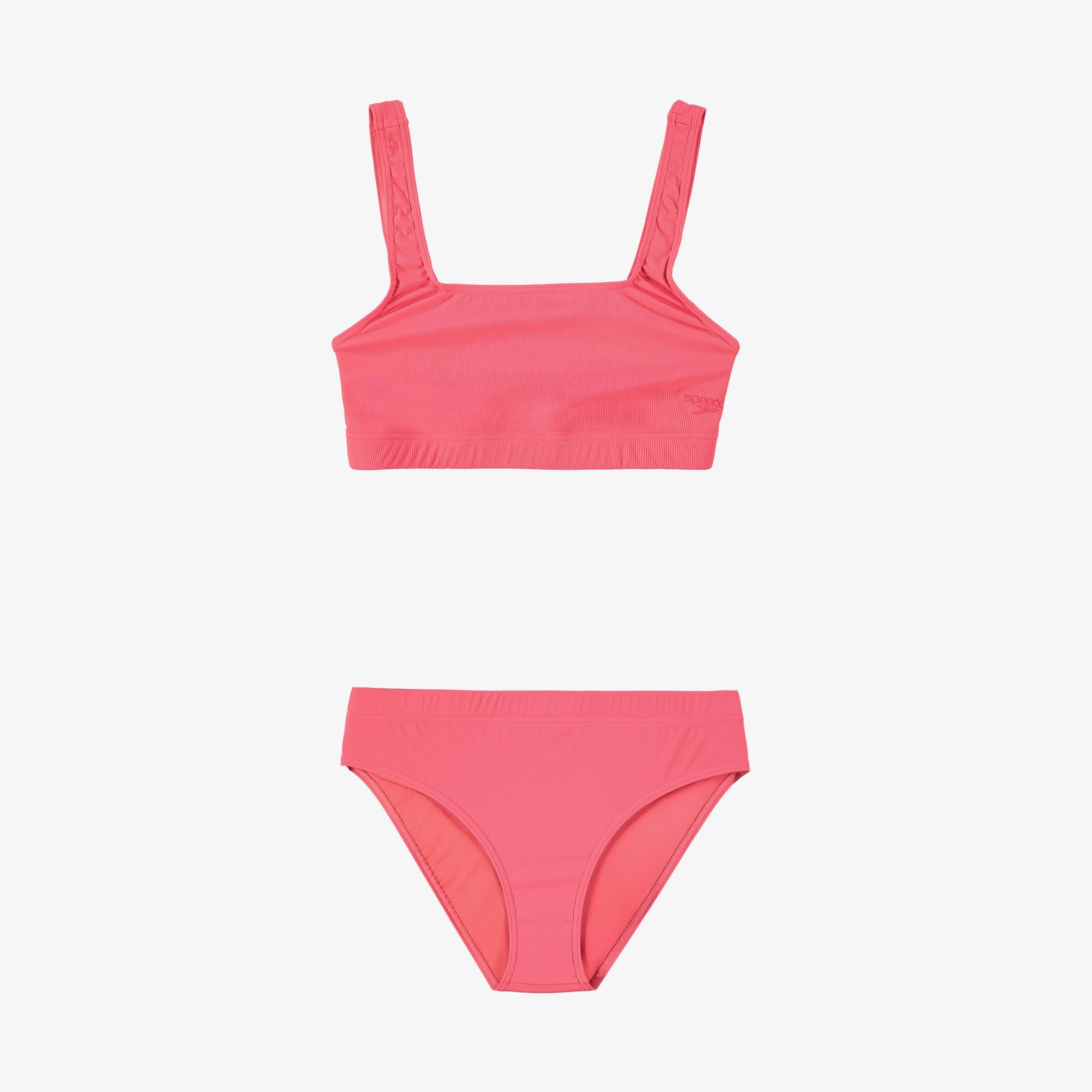 Speedo Textured Deep U-Back 2 Piece Kadın Pembe Mayo