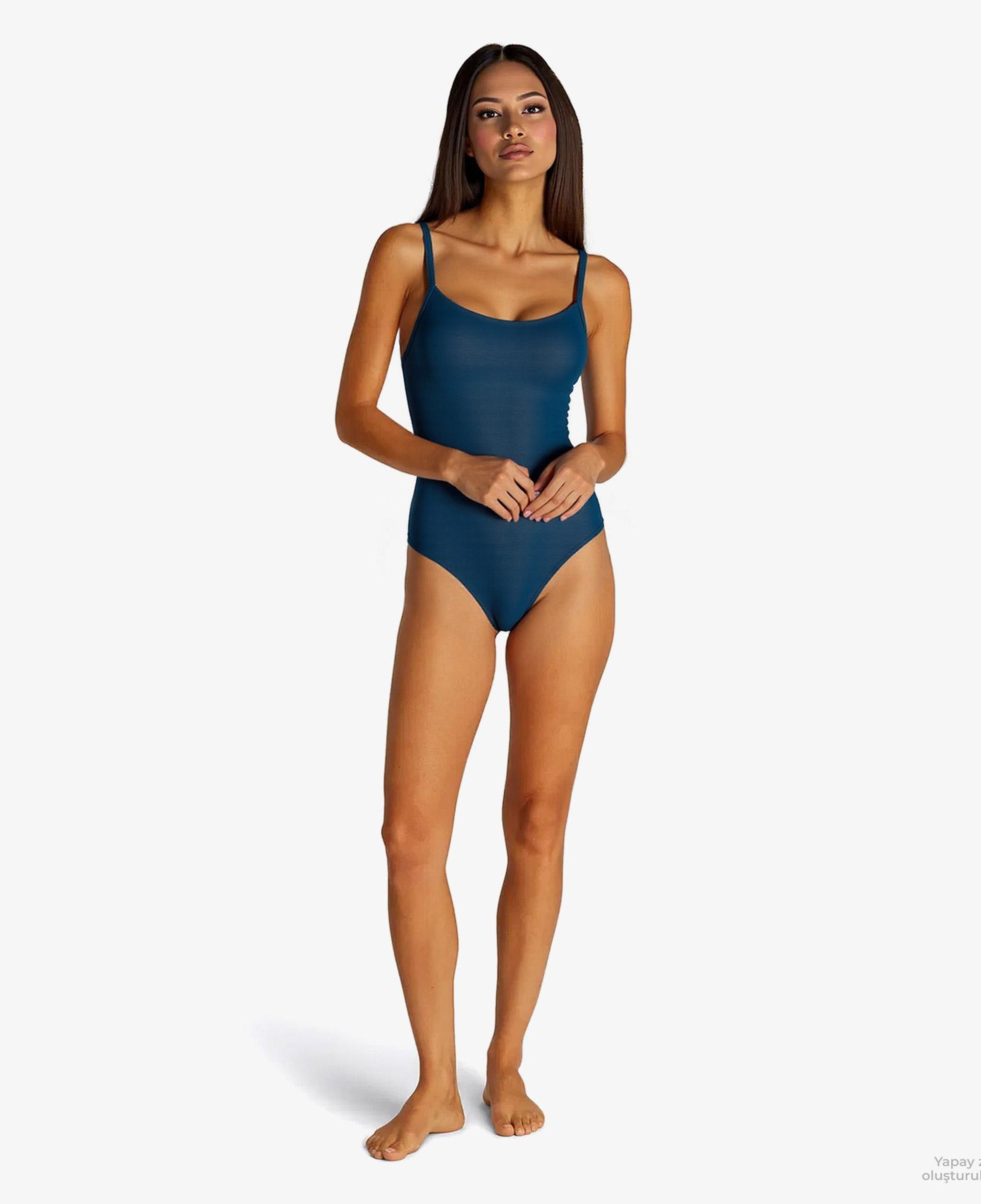 Speedo Colorblock Racerback Kadın Lacivert Mayo
