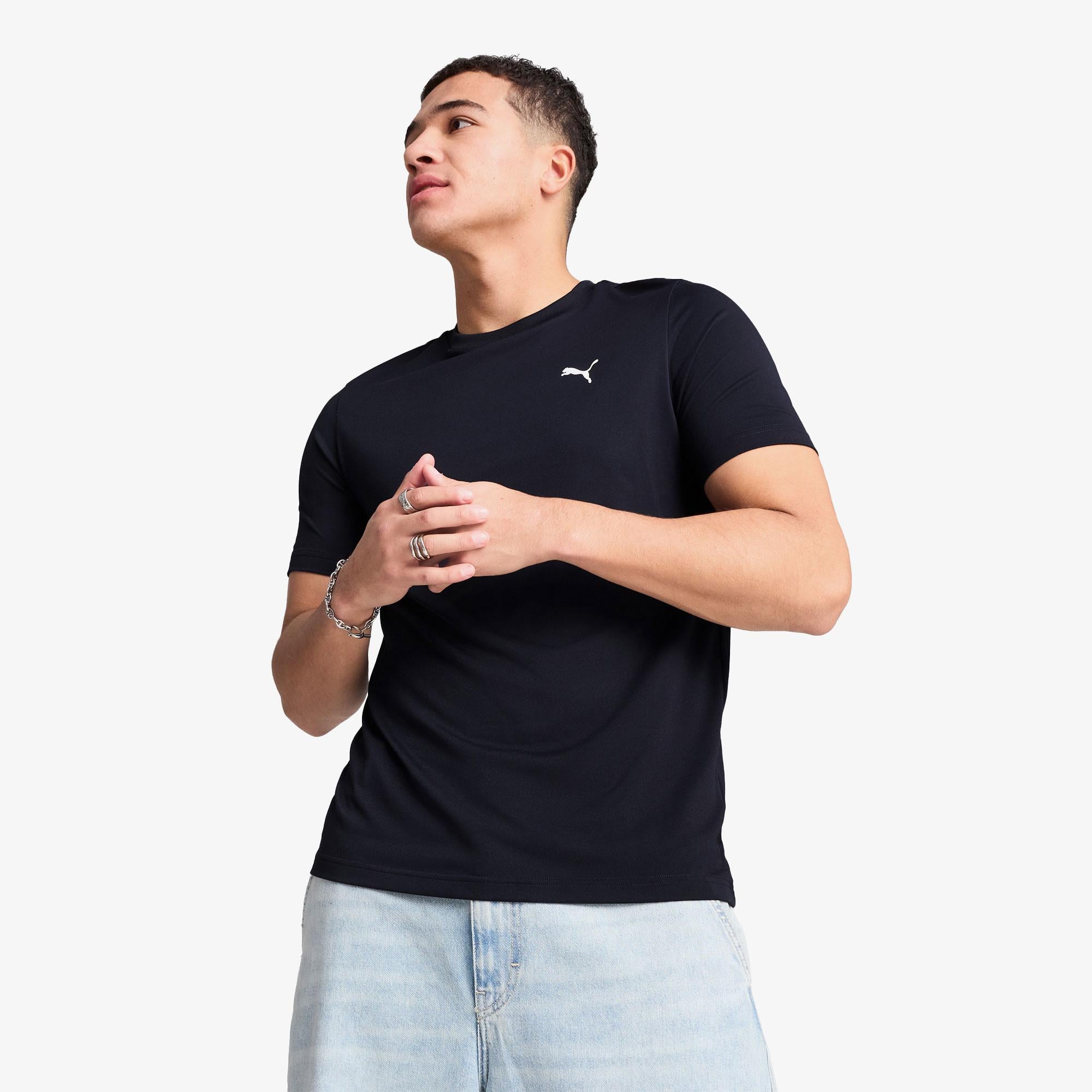 Puma Essentials Small Logo Poly Erkek Lacivert T-Shirt
