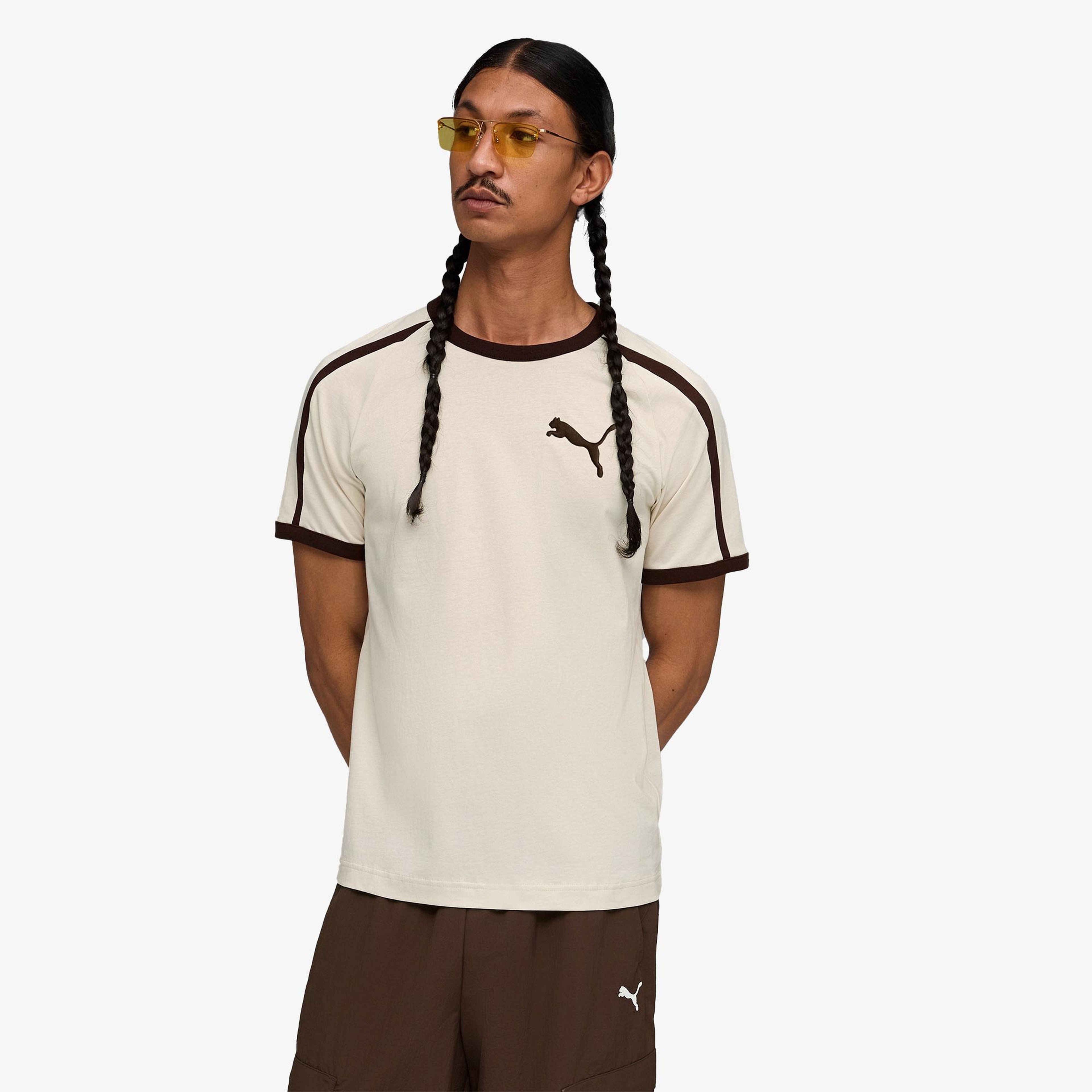 Puma T7 Ringer Erkek Beyaz T-Shirt