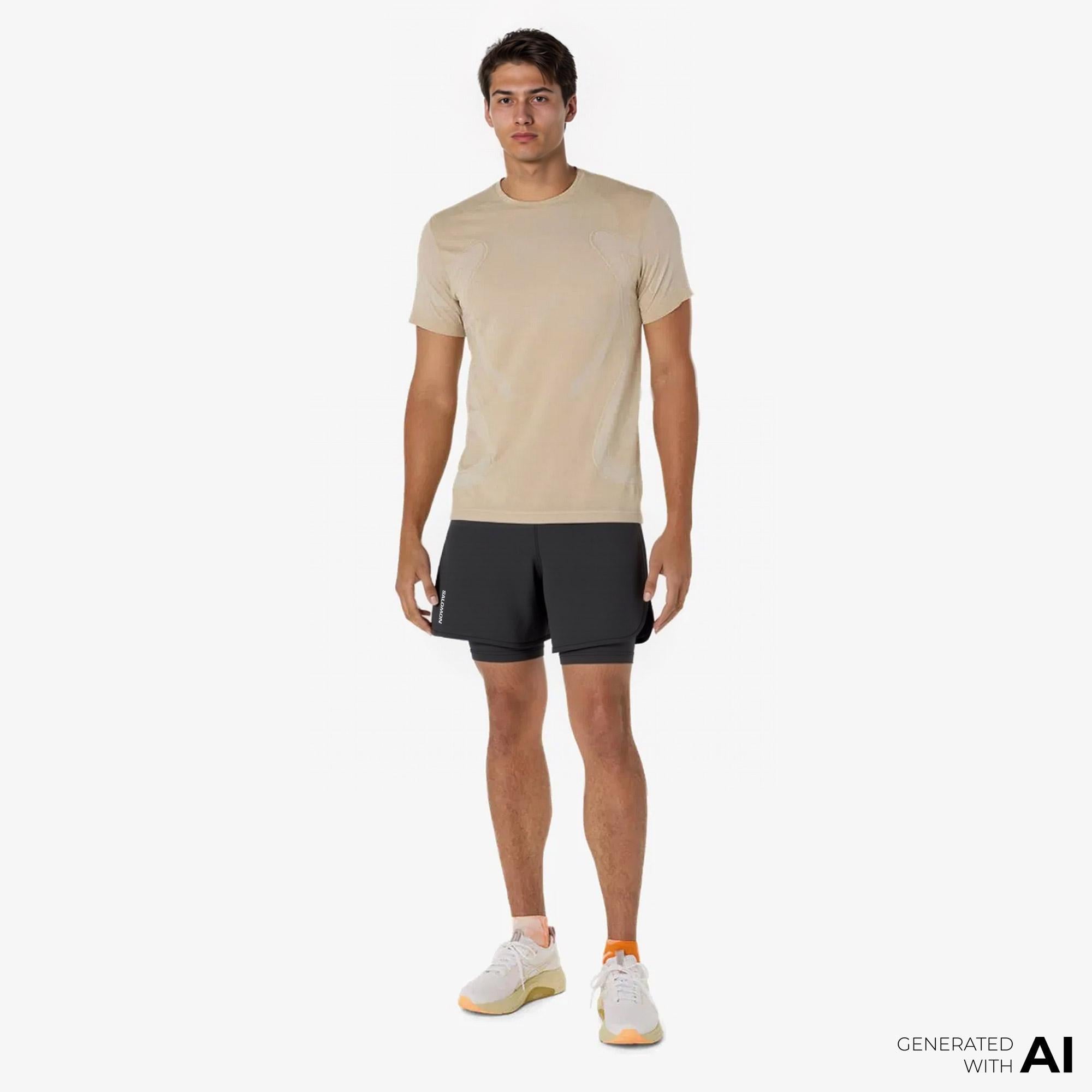 Salomon Cross 2in1 Kadın Siyah Antrenman Şortu
