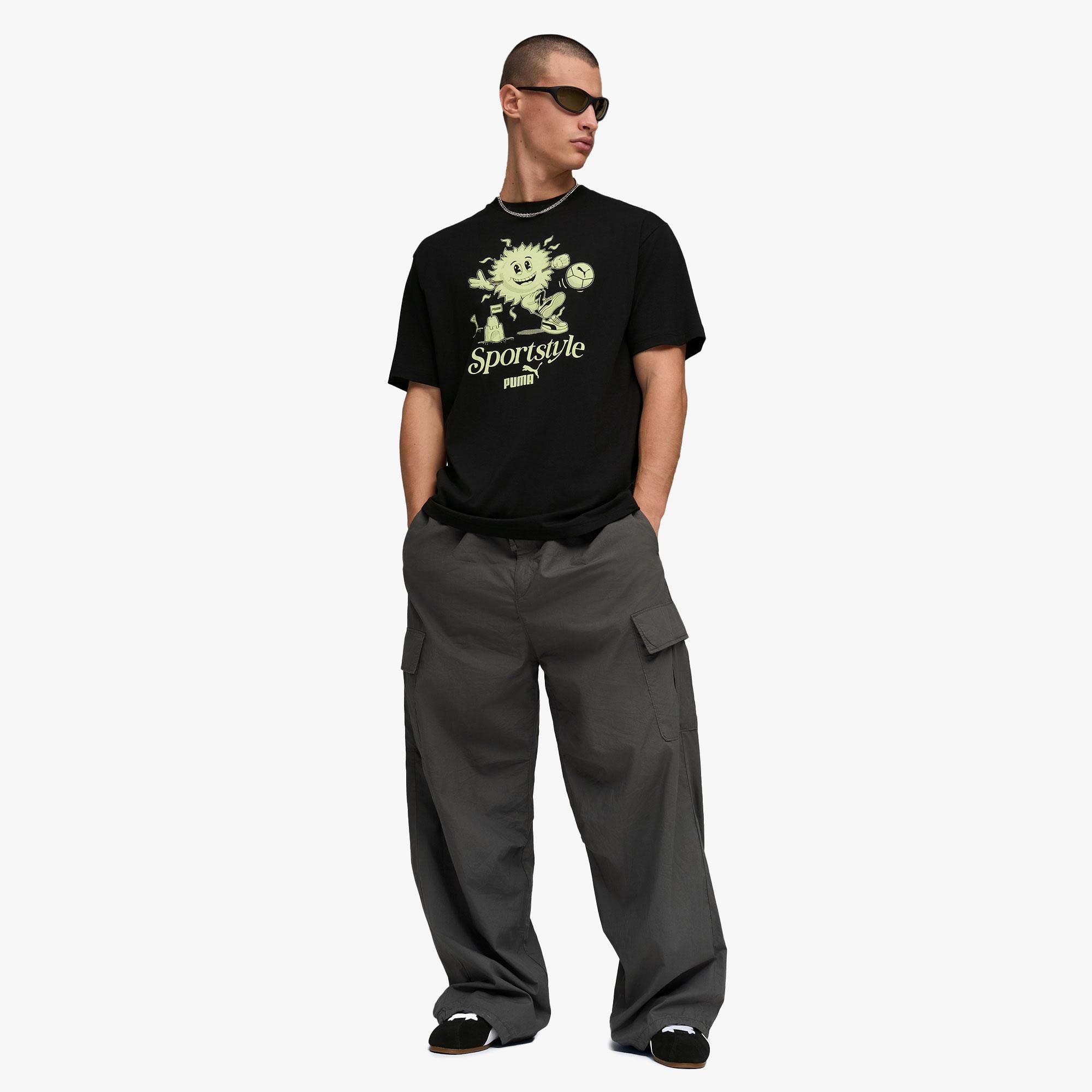 Puma Graphic Erkek Siyah T-Shirt