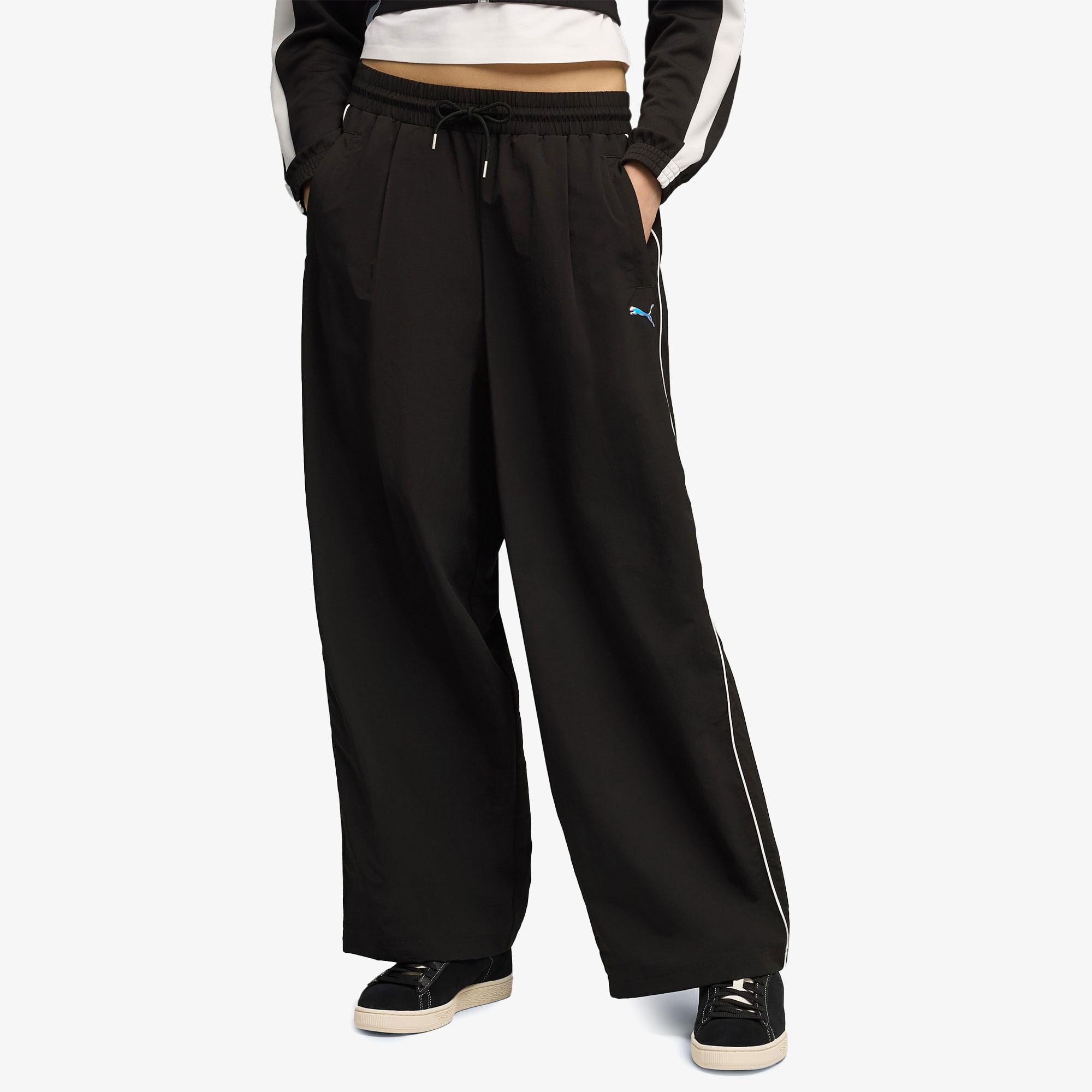 Puma T7 Woven Track Kadın Siyah Pantolon
