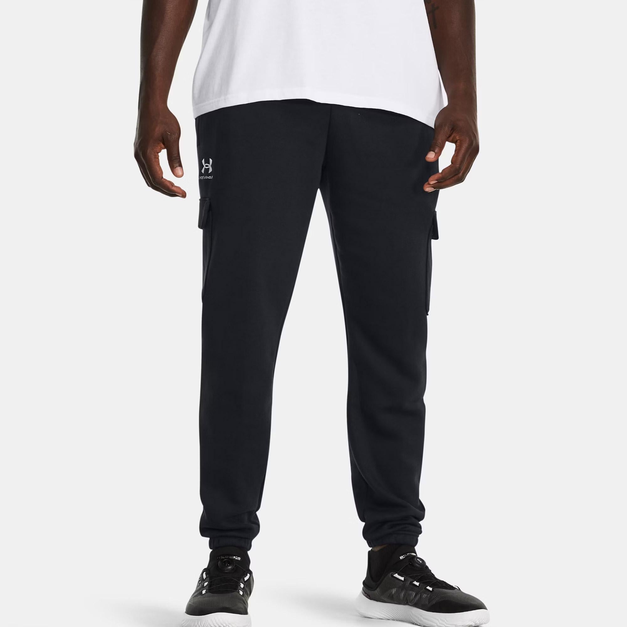 Under Armour Icon Fleece Erkek Siyah Kargo Eşofman Altı