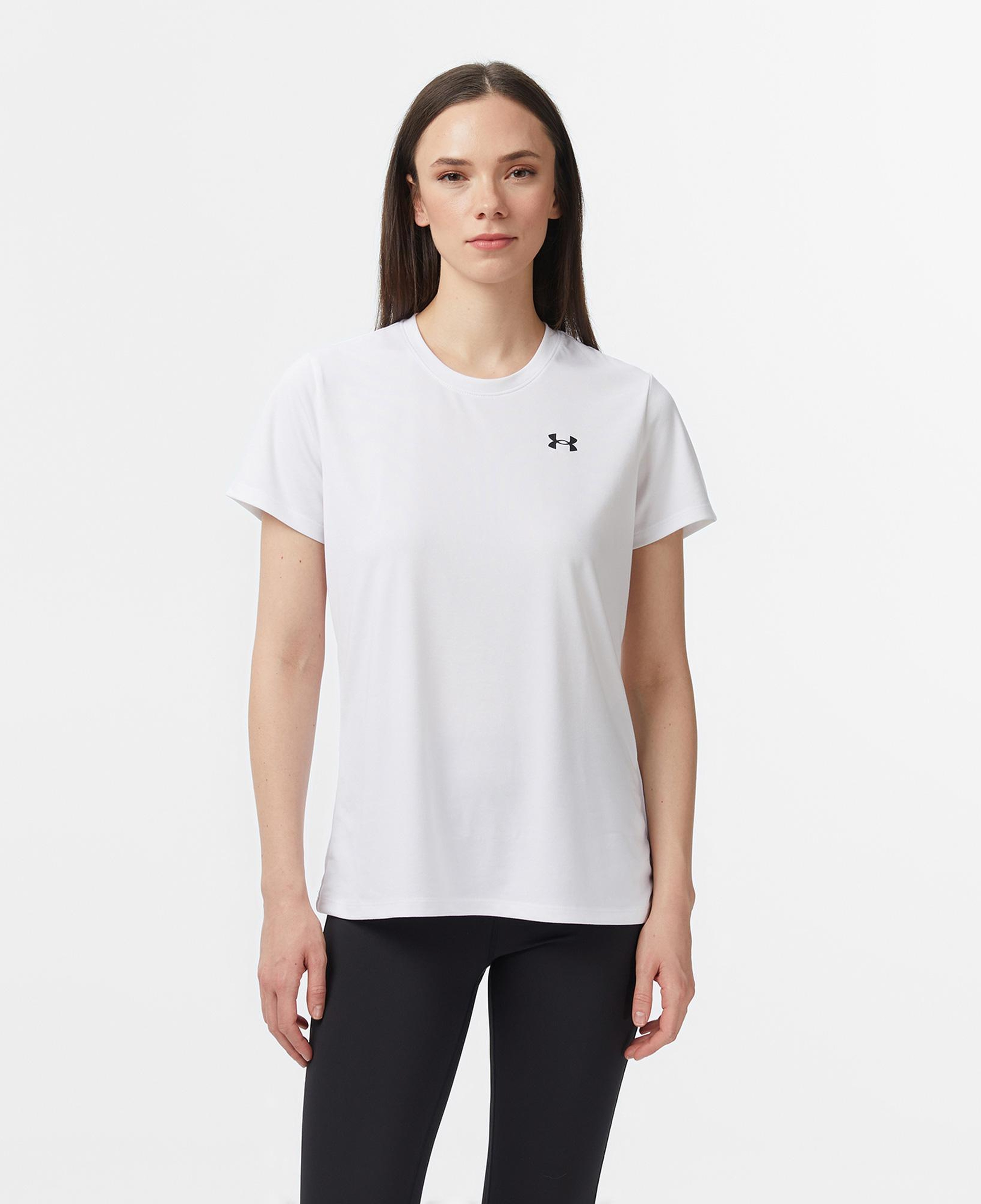 Under Armour Tech Ssc - Solid Kadın Beyaz Antrenman T-Shirt