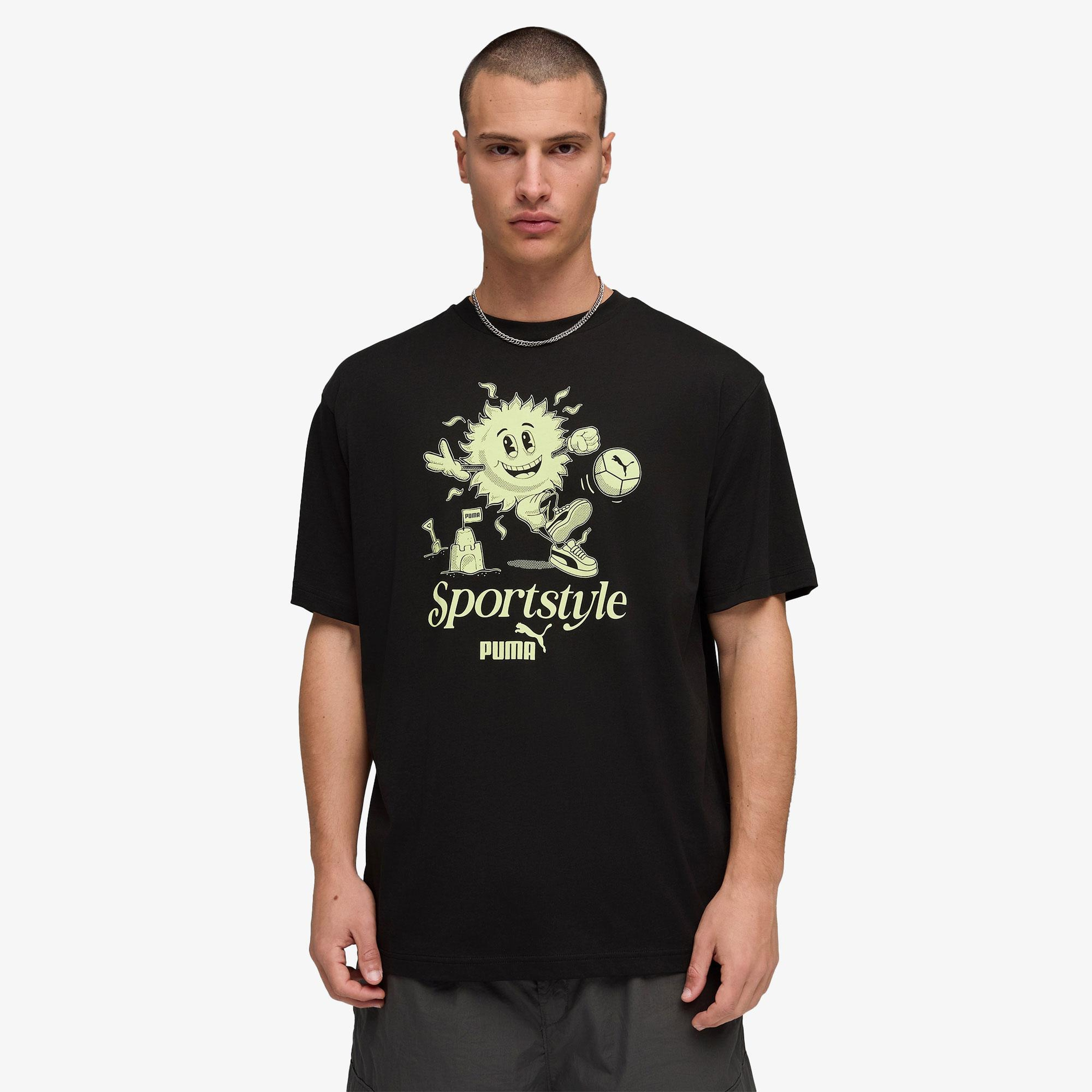 Puma Graphic  Erkek Siyah T-Shirt