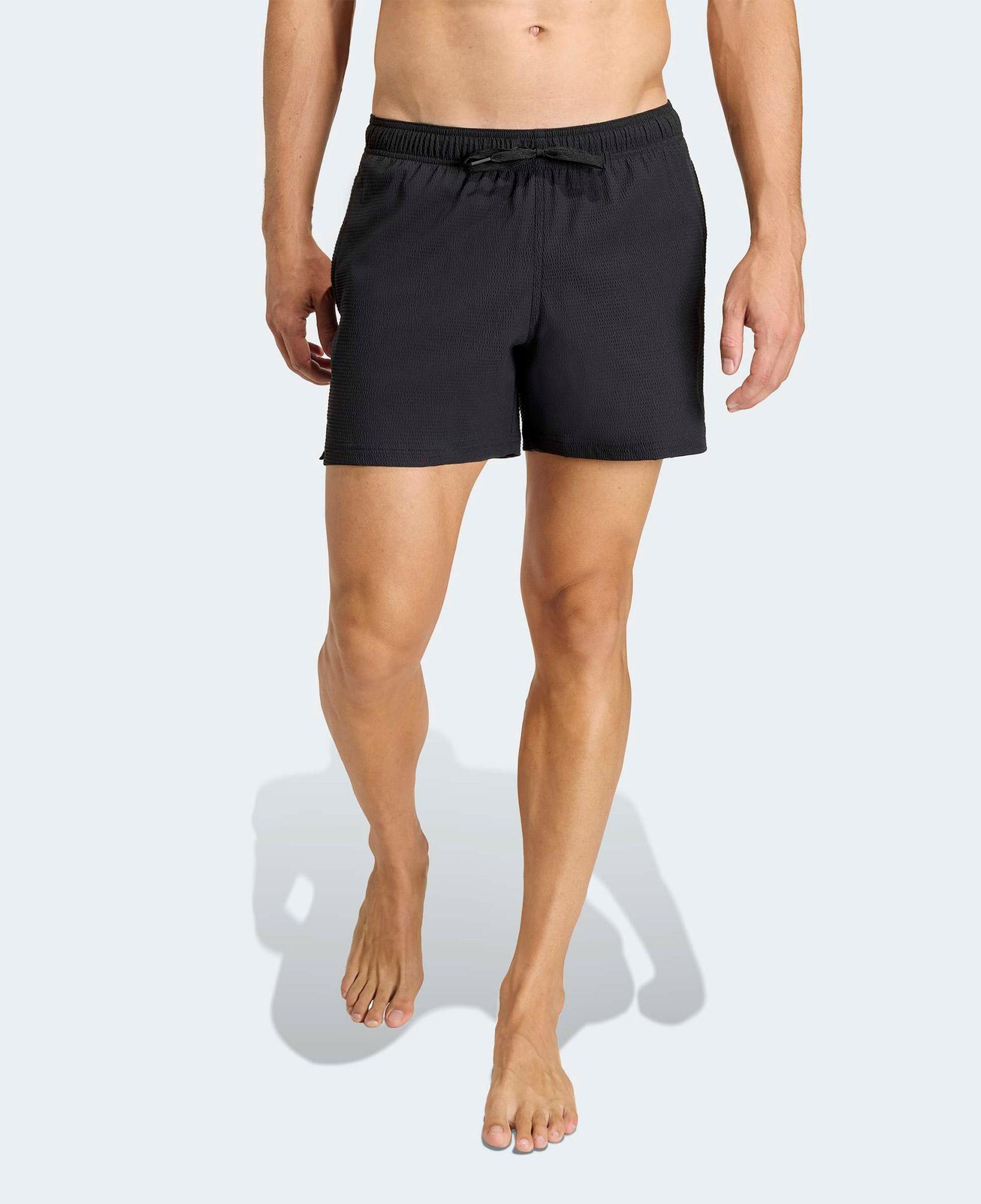 adidas Iconisea Stretch Seersucker 5 Inch Erkek Siyah Deniz Şortu